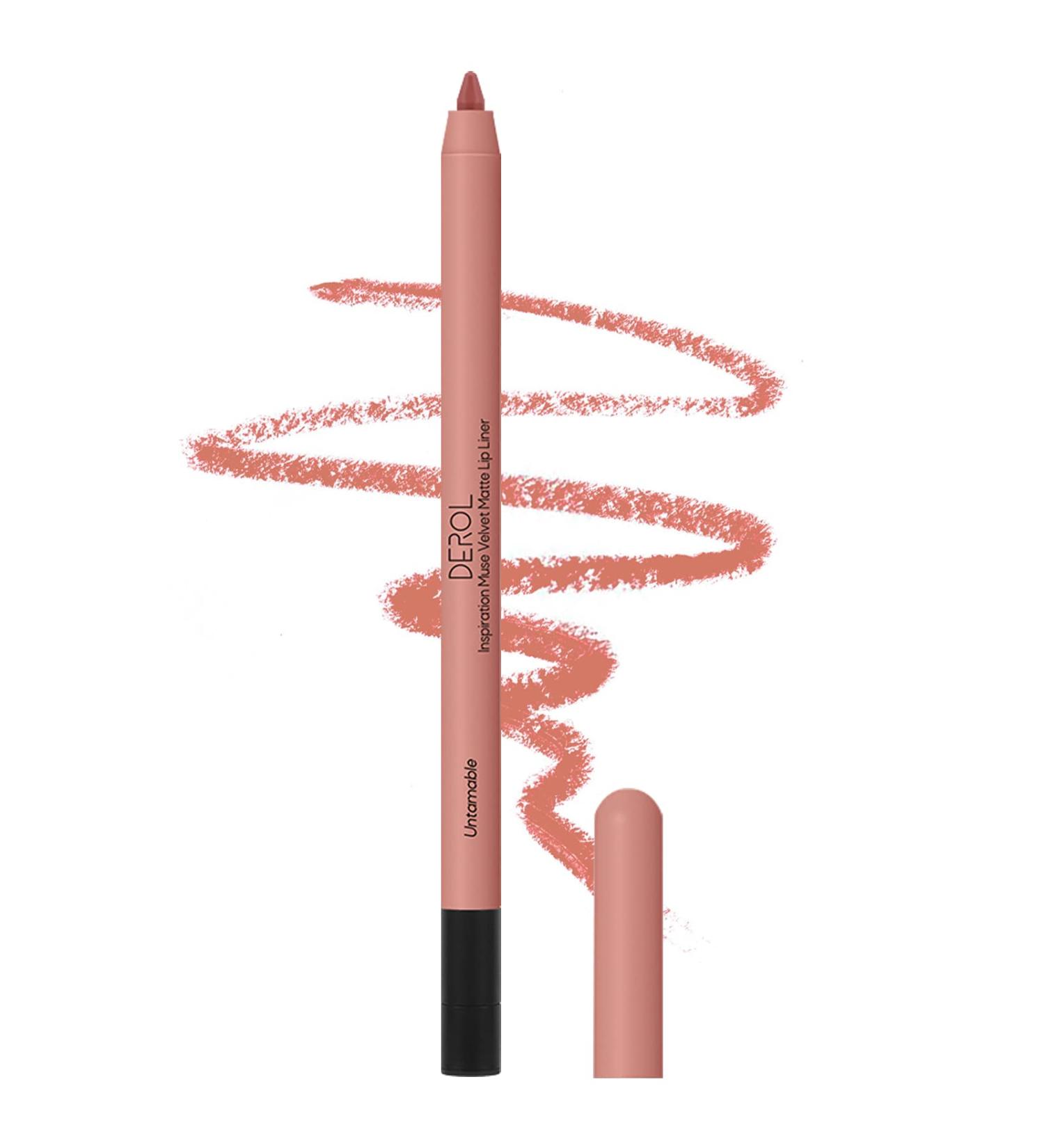 Long Lasting Waterproof Lip Liner Pencil | Non-Fade, Non-Dry, High Pigmented | 12 Hour Wear | Matte Finish | Professional Lip Makeup - 02 UNTAMABLE - Buy Online on SooperMarket.com