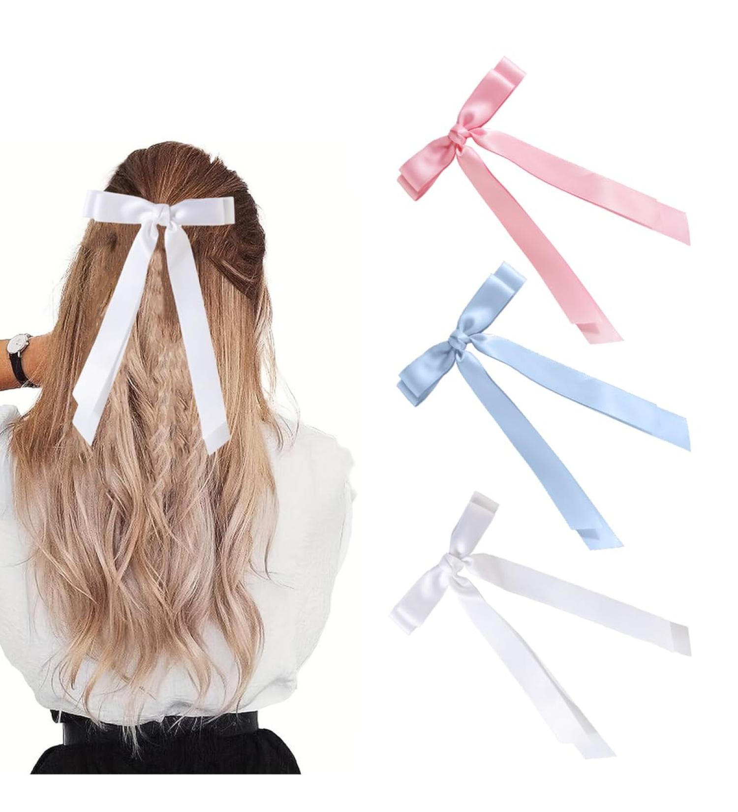 CJZZ Women Bowknot Hair Bows Hair Bows Barrettes Barrettes Simple and Elegant Suitable for Decorating Braids Ponytails and Braids - Buy Online on SooperMarket.com
