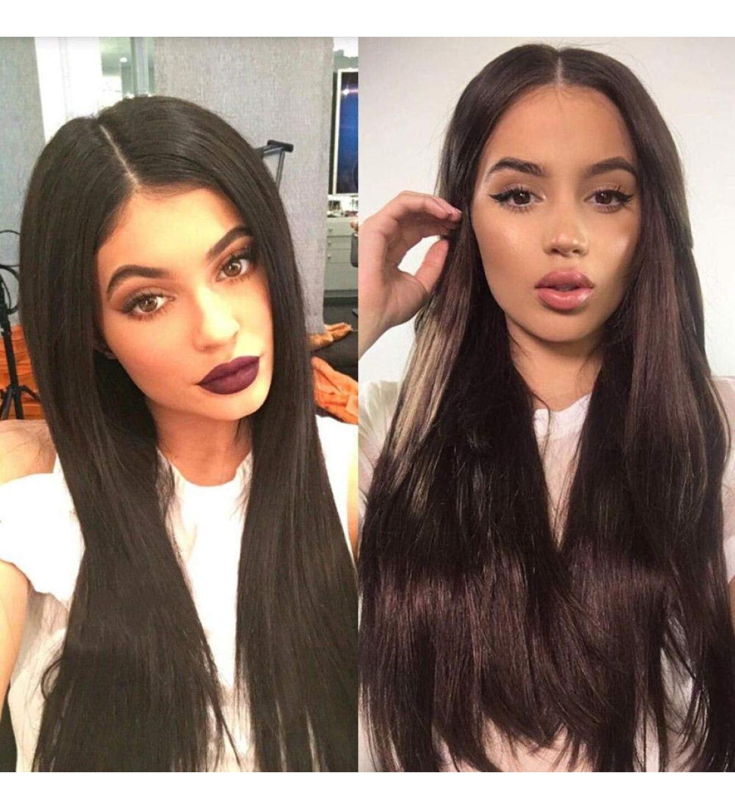 Buy Fashion European & American Long Straight Wigs | High Temperature Silk Liu Haizhong Style in Black Brown & Light Brown - Buy Online on SooperMarket.com