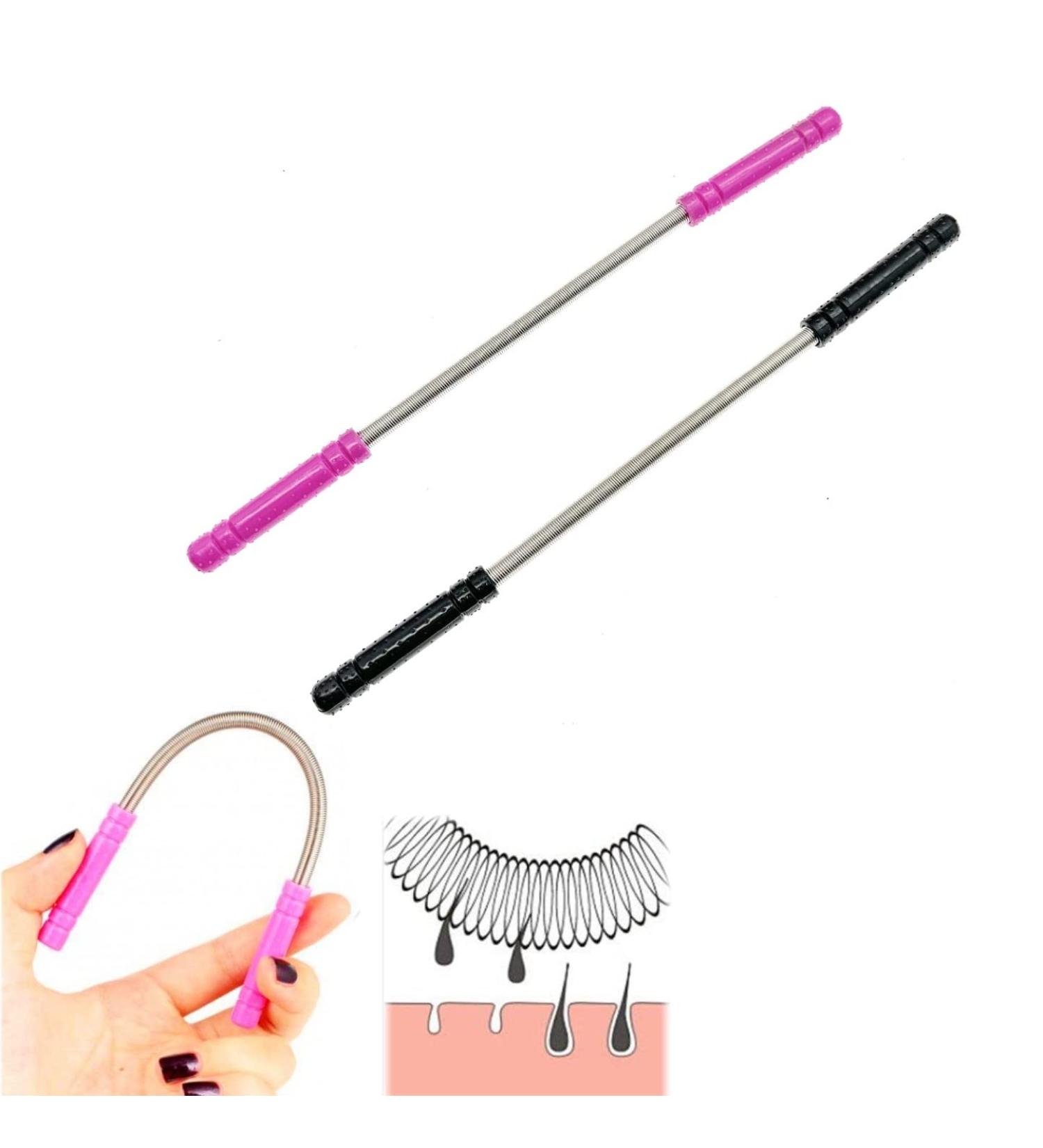 JZK 2X Facial Hair Remover Tool for Women and Men - Spring Threading Tool for Face, Upper Lip, and Eyebrows - Manual Facial Epilator for Flawless Hair Removal - Buy Online on SooperMarket.com