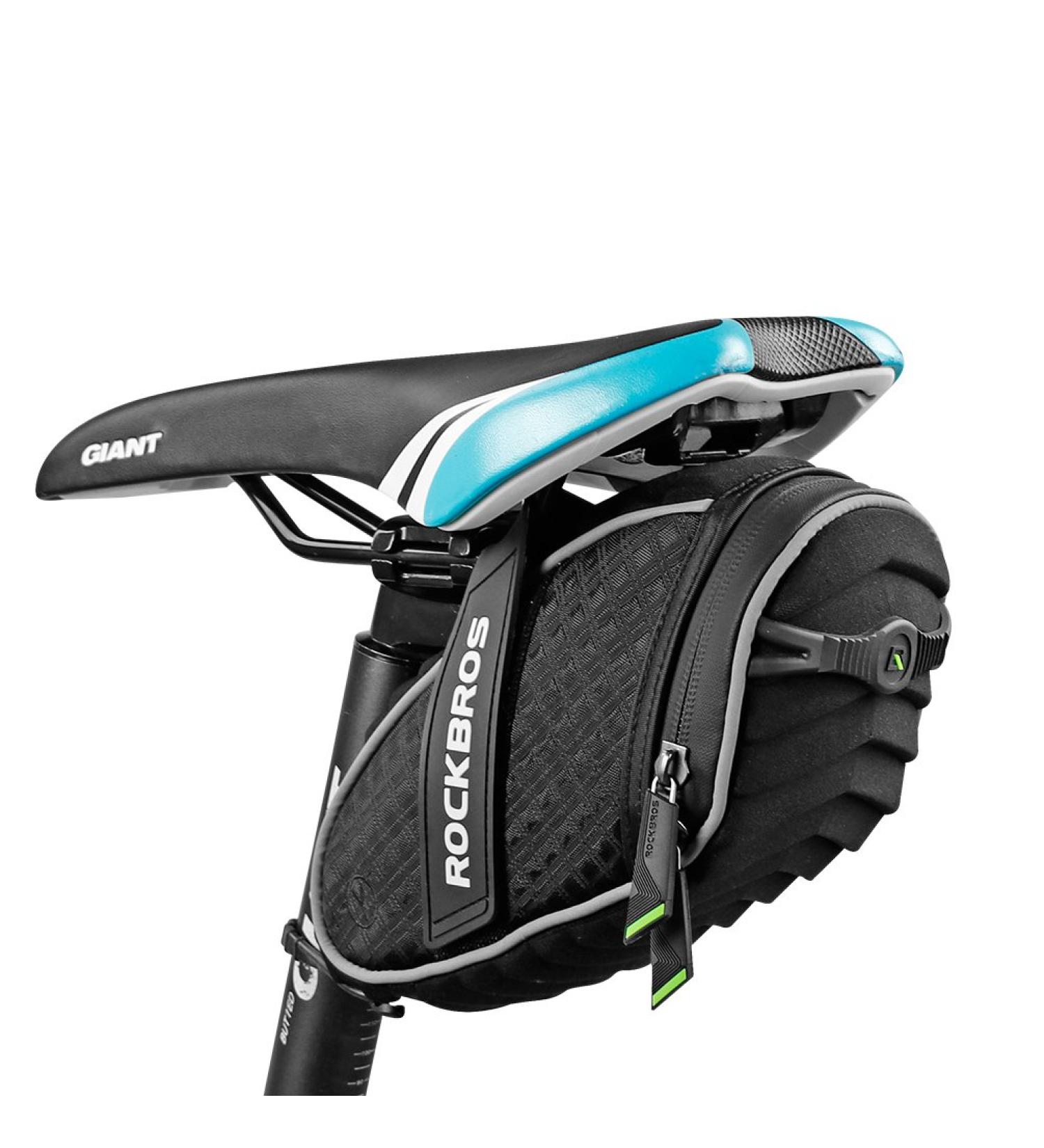 ROCKBROS Bike Seat Bag - 3D Shell Cycling Saddle Pack for Mountain & Road Bikes, Black - Buy Online on SooperMarket.com