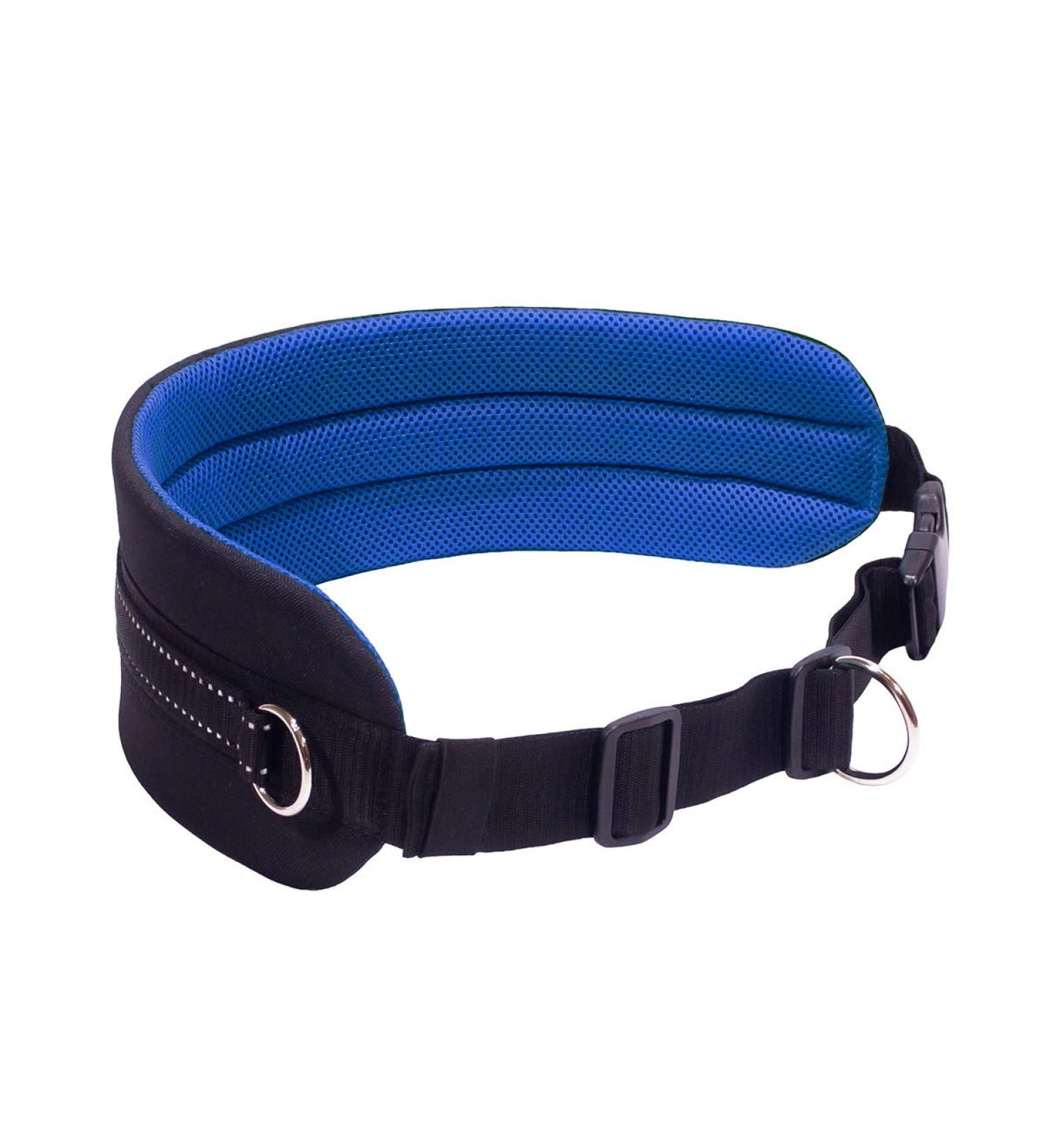 LASALINE Canicross Belt | Dog Leash & Dogtrekking Belly Belt in Black & Blue | Comfortable & Durable for International Shipping - Buy Online on SooperMarket.com