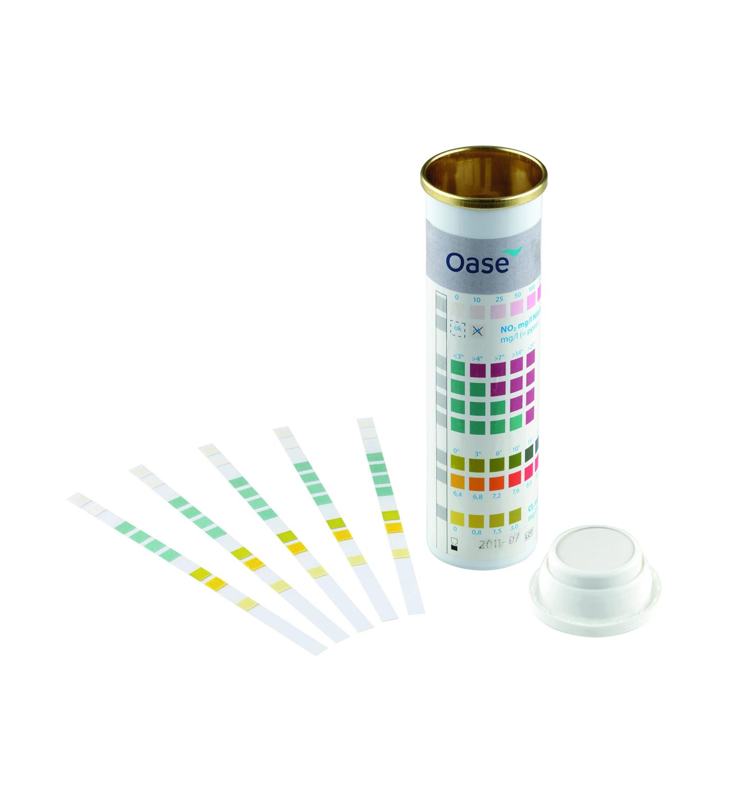 Oasis 50570 aquaactiv quicksticks 6 in 1 (50 pieces) - water analysis test strips for pond water from garden pond fish pond koiteich swimming pond pool 50 quicksticks 6in1 single