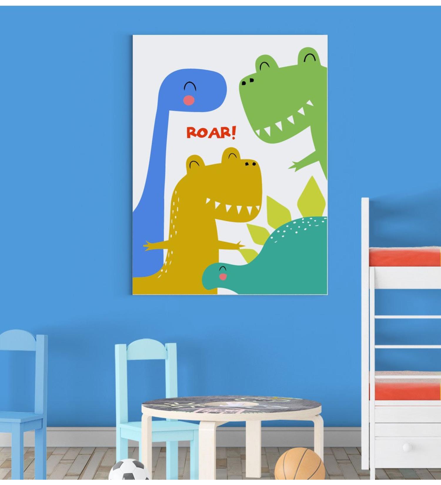 Stukk Dinosaurs Roar Family Nursery Wall Decor Art Poster Print - A2 Size - Buy Online on SooperMarket.com