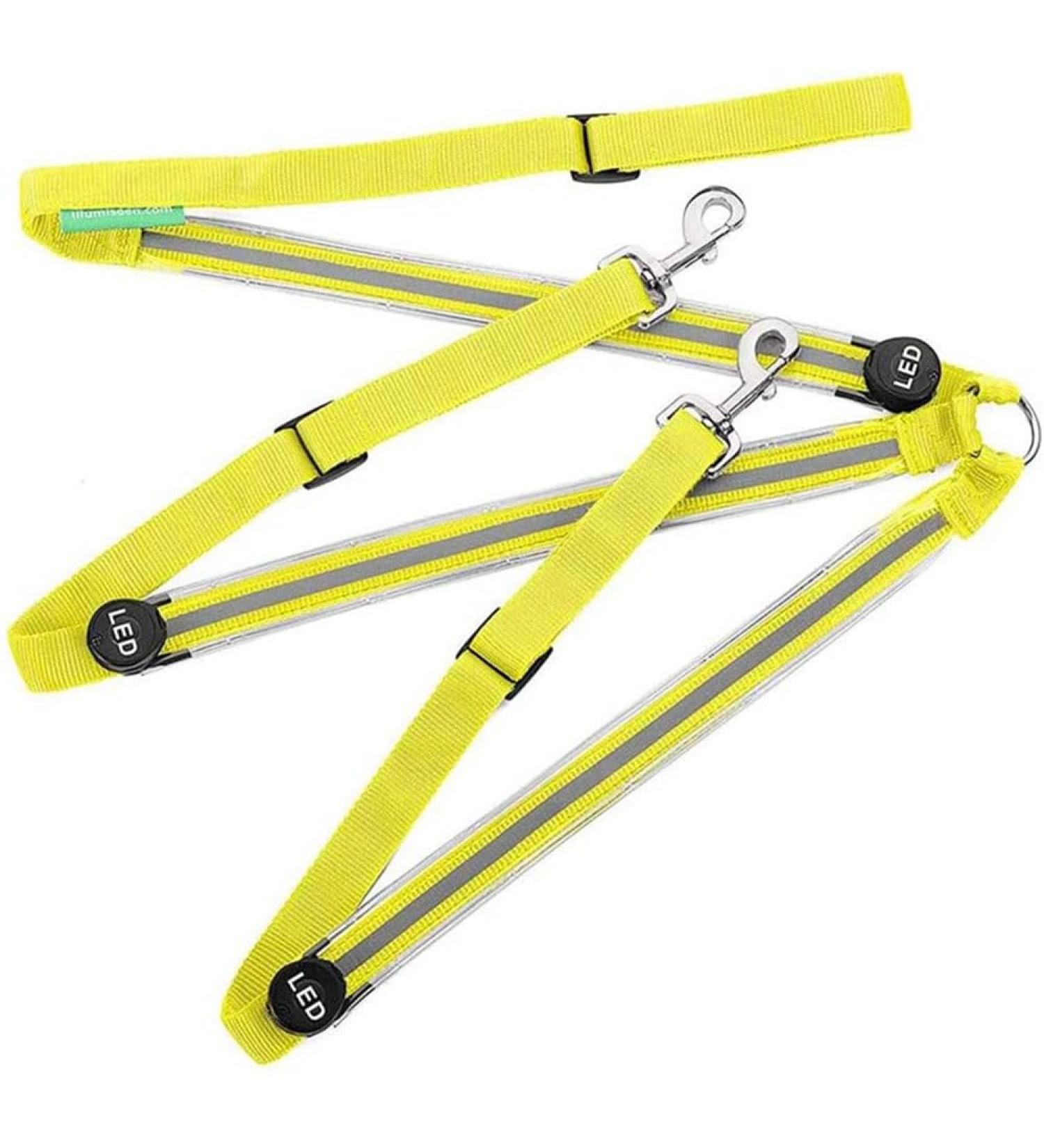 FM2018XSL Horse Harness LED Breastplate - Luminous Reflective Belt for Equestrian Safety | Outdoor Horse Riding Gear - Bright Yellow - Buy Online on SooperMarket.com