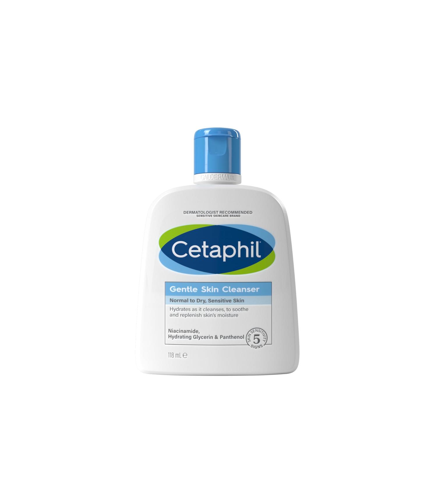 Cetaphil Gentle Skin Cleanser Travel-Size 118ml Soap-Free Face & Body Wash Hydrates Dry Normal & Sensitive Skin With Niacinamide Vegan Friendly 118 ml - Buy Online on SooperMarket.com