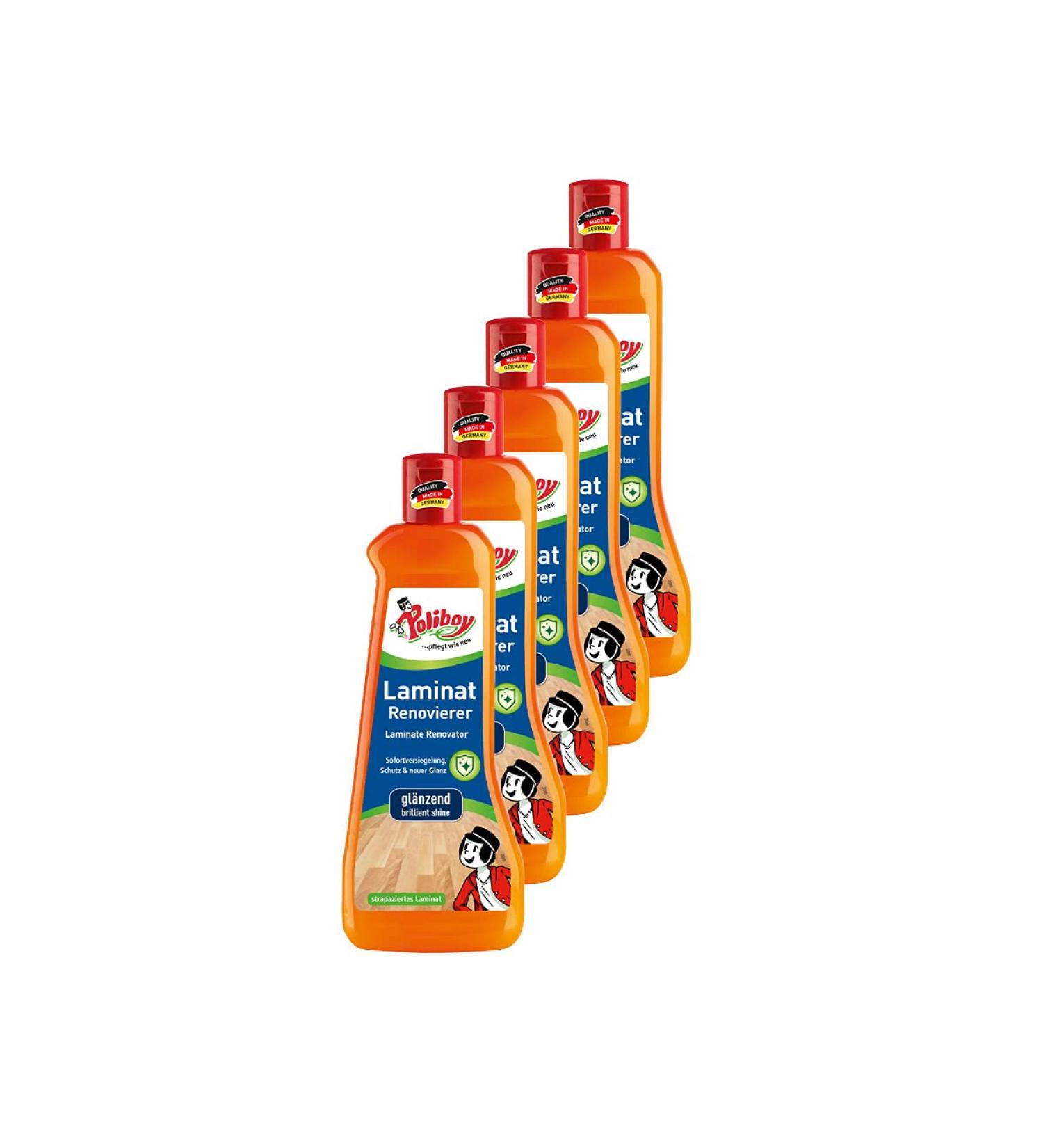 Poliboy Laminat Renovier - Sealing & Shine for Floors - 2.5L (5x500ml) - Made in Germany - Long-Lasting Protection - Buy Online on SooperMarket.com