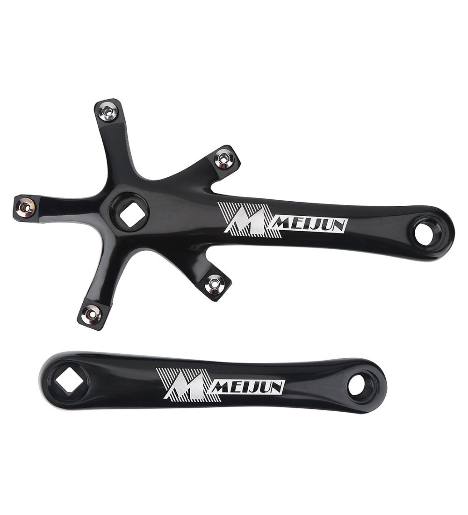 Keenso 170mm Bike Crank Arms - Universal Aluminium Alloy Single Crankset - for Mountain and Road Bikes - Black - Buy Online on SooperMarket.com
