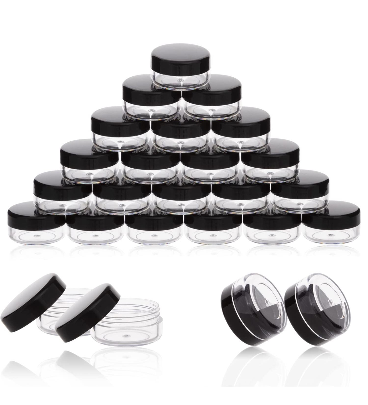 3g Cosmetic Sample Jars with Lids - 50pcs Empty Makeup Containers BPA-Free Black - 50 Count - Buy Online on SooperMarket.com
