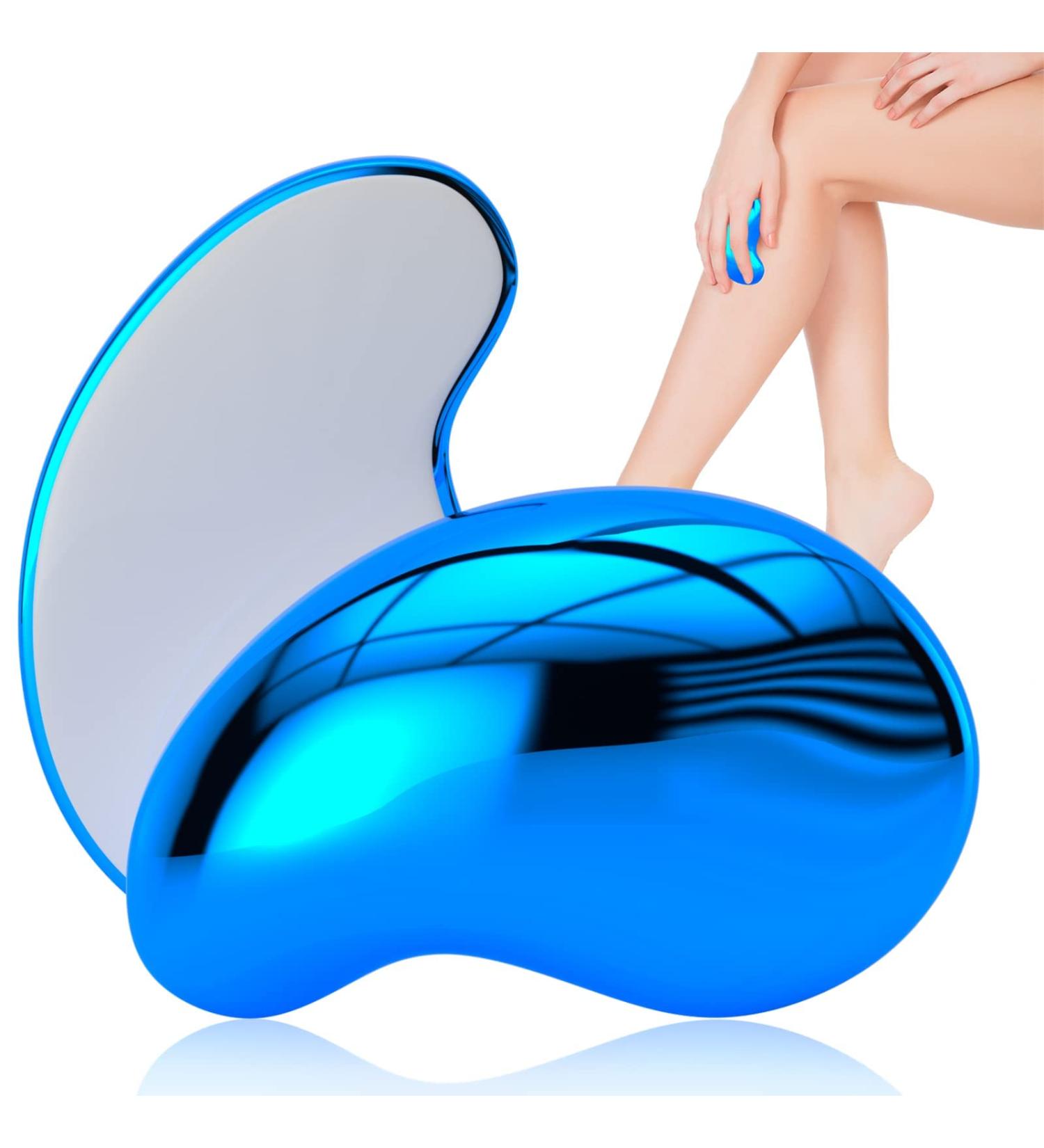 Crystal Hair Eraser - Painless Exfoliation and Hair Removal Tool - Portable and Reusable - Blue - Buy Online on SooperMarket.com