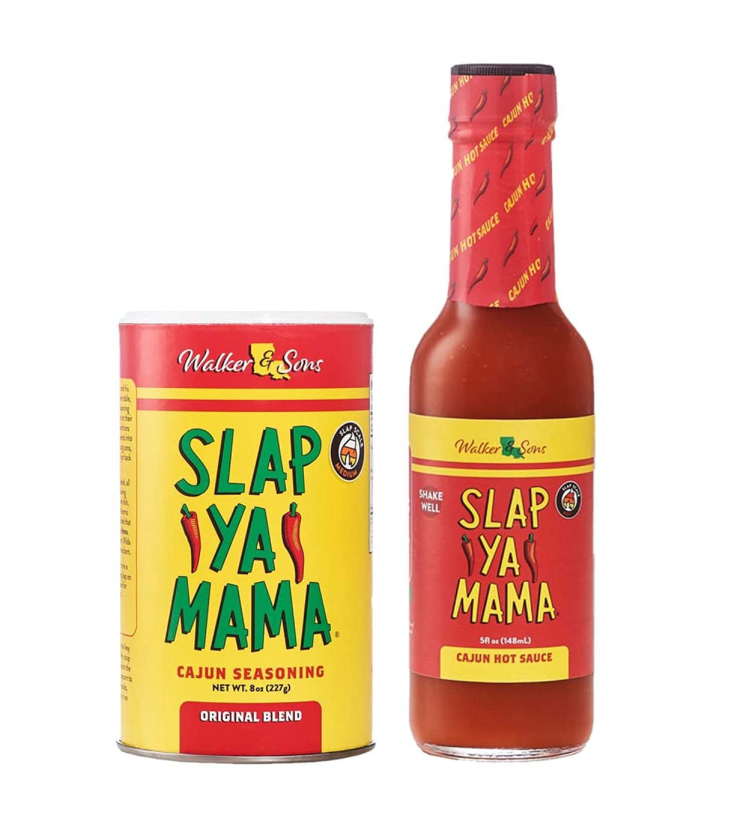 Slap Ya Mama Louisiana Style Variety Pack - Cajun Original Blend Spice Mix (8 oz) & Cajun Hot Sauce (5 oz) - Buy Online on SooperMarket.com