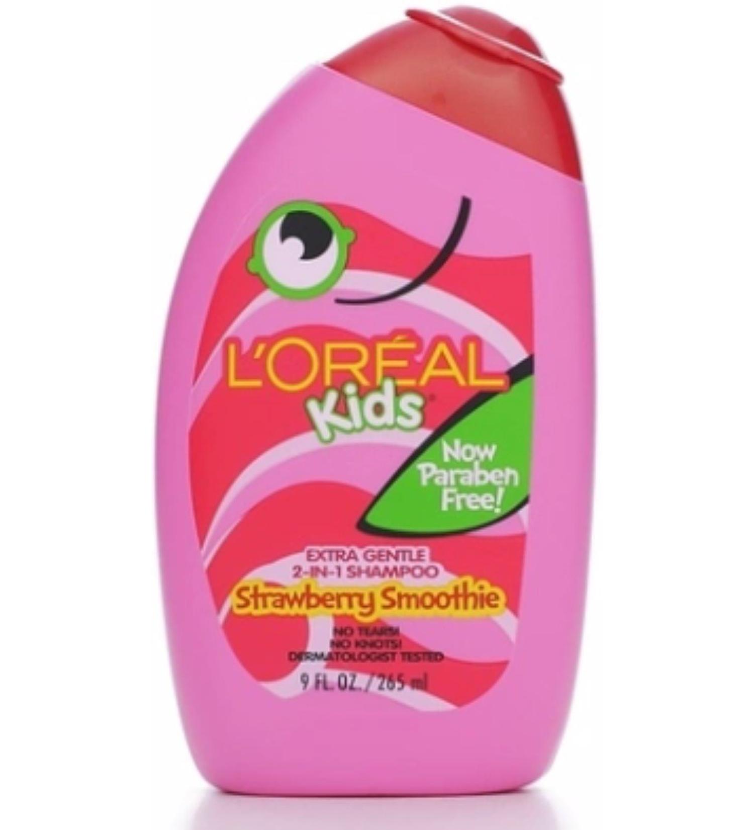 L'Oreal Kids Extra Gentle 2-in-1 Shampoo  Strawberry Smoothie  9 fl  oz.