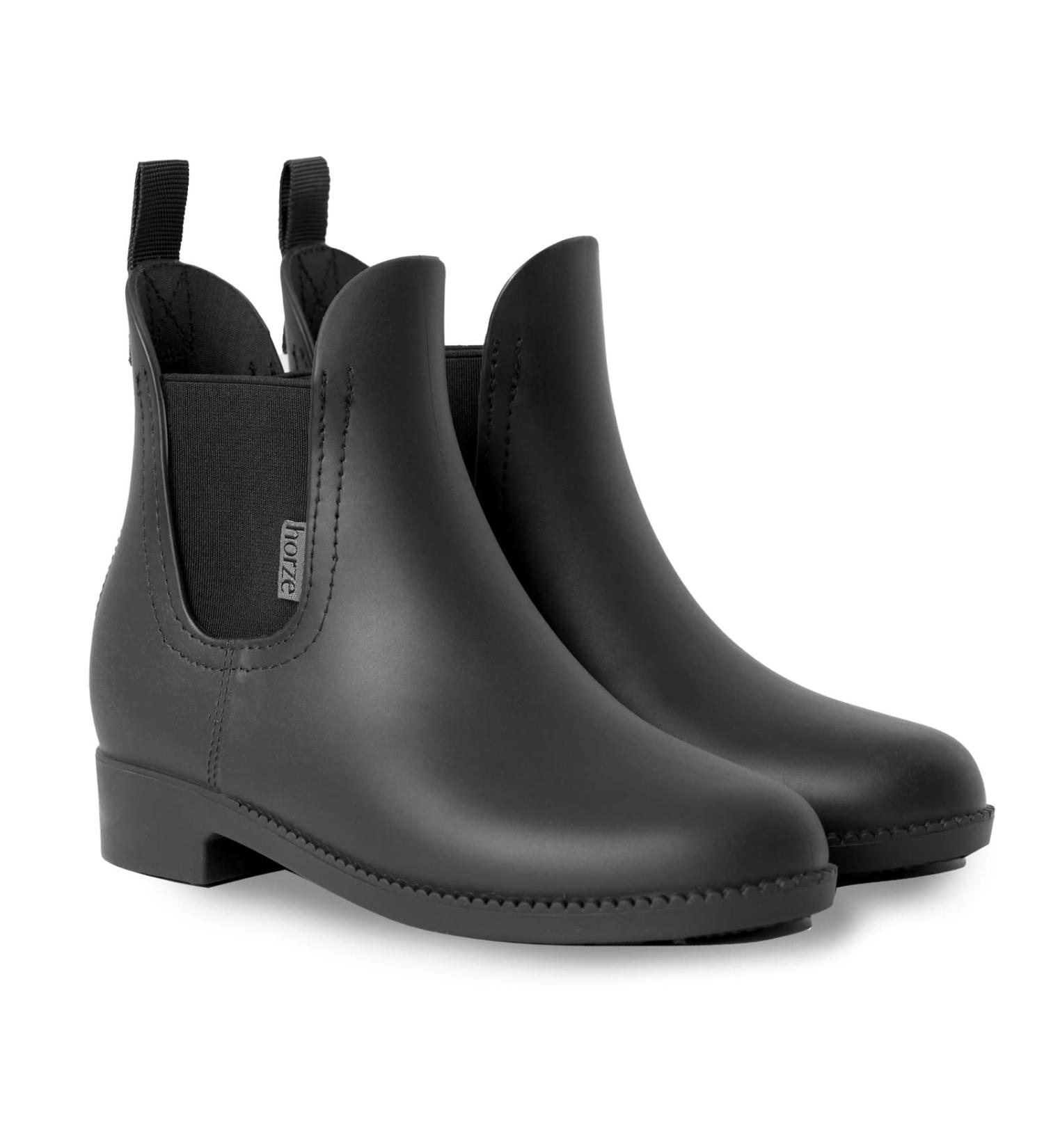 Horze Bonn Rubber Paddock Boots Black EU 42 - Durable and Stylish Horse Riding Footwear - Buy Online on SooperMarket.com