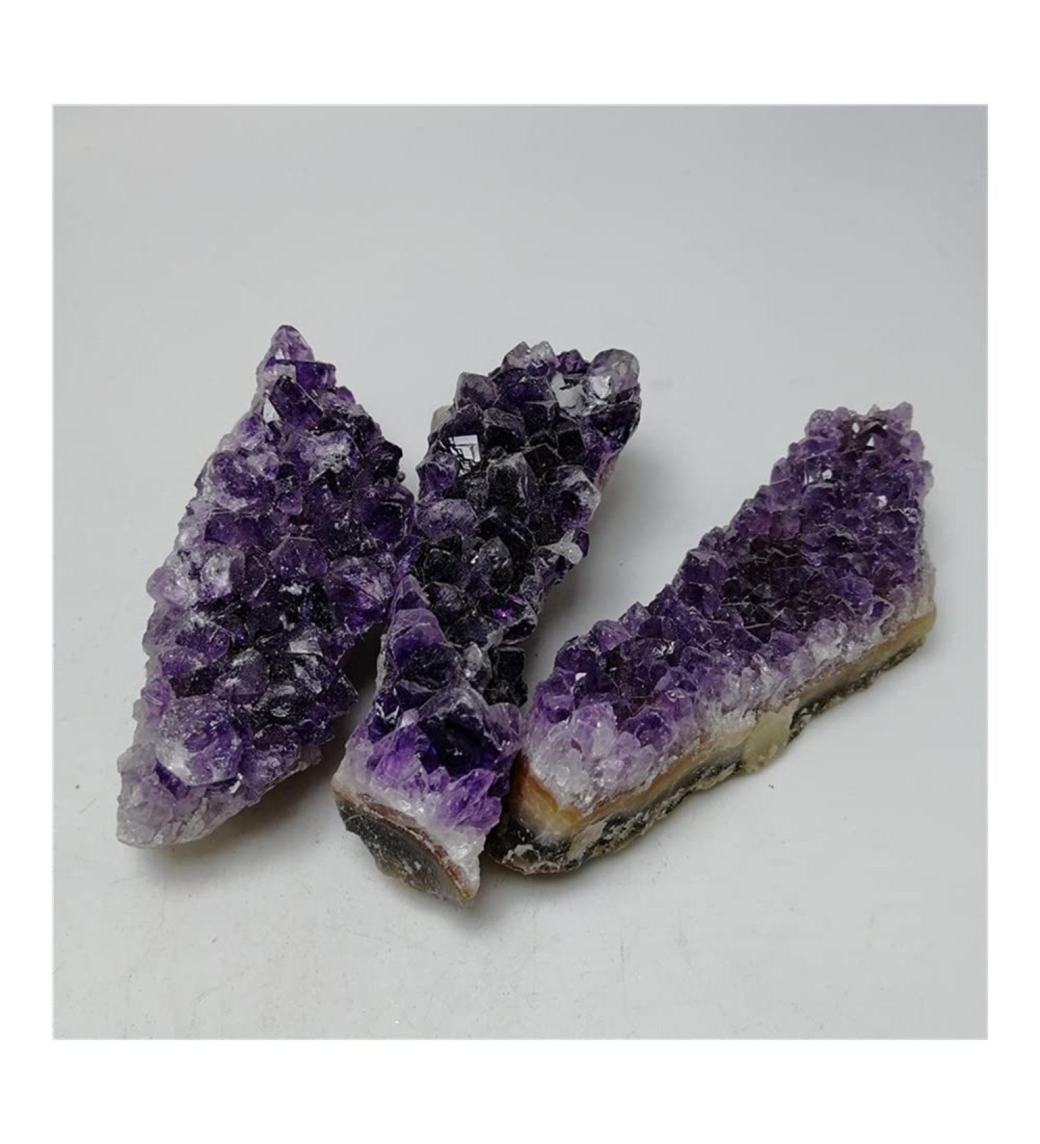 Collection Natural Amethyst Crystal Quartz Drusy Geode Cluster Healing Stones Decoration Ornament Purple Feng Shui Stone (Size : 45-60g) - Buy Online on SooperMarket.com