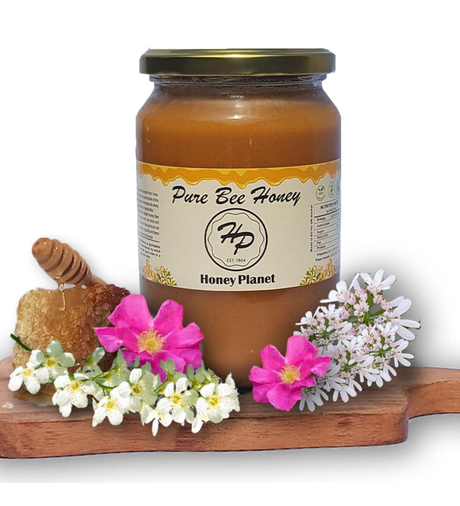 Natural Creamed Pure and Raw Honey from ECO/BIO Area Unheated Unpasteraised Unfiltered Mountain Honey harvested in our own Bee Farm (Large 1000 gram) 1 kg (Pack of 1) 1000.0 - Buy Online on SooperMarket.com