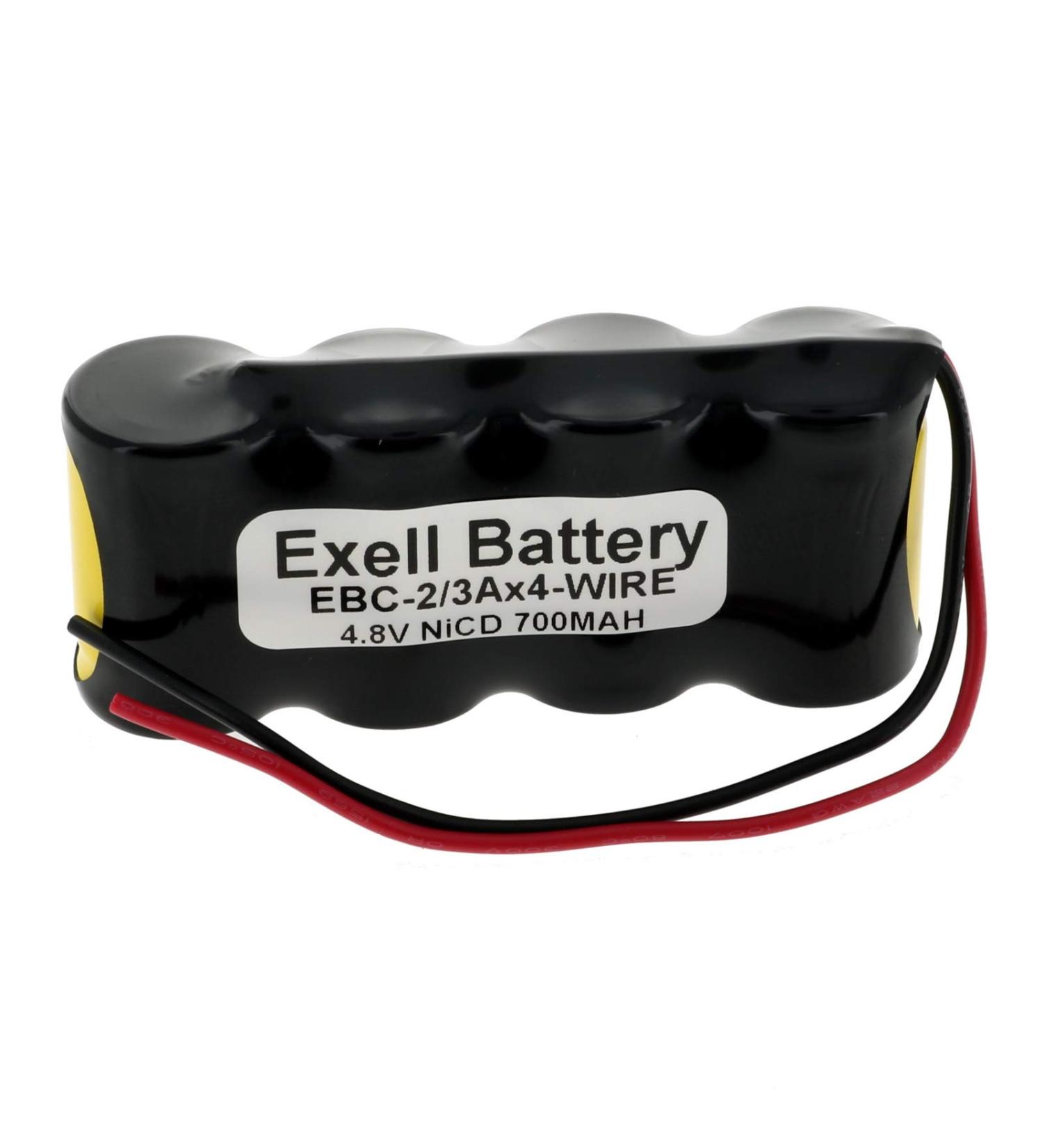 Exell 4.8V 700mAh NiCD Battery with Wire Leads for Emergi-lite 850.0062 - International Shipping Available - Buy Online on SooperMarket.com