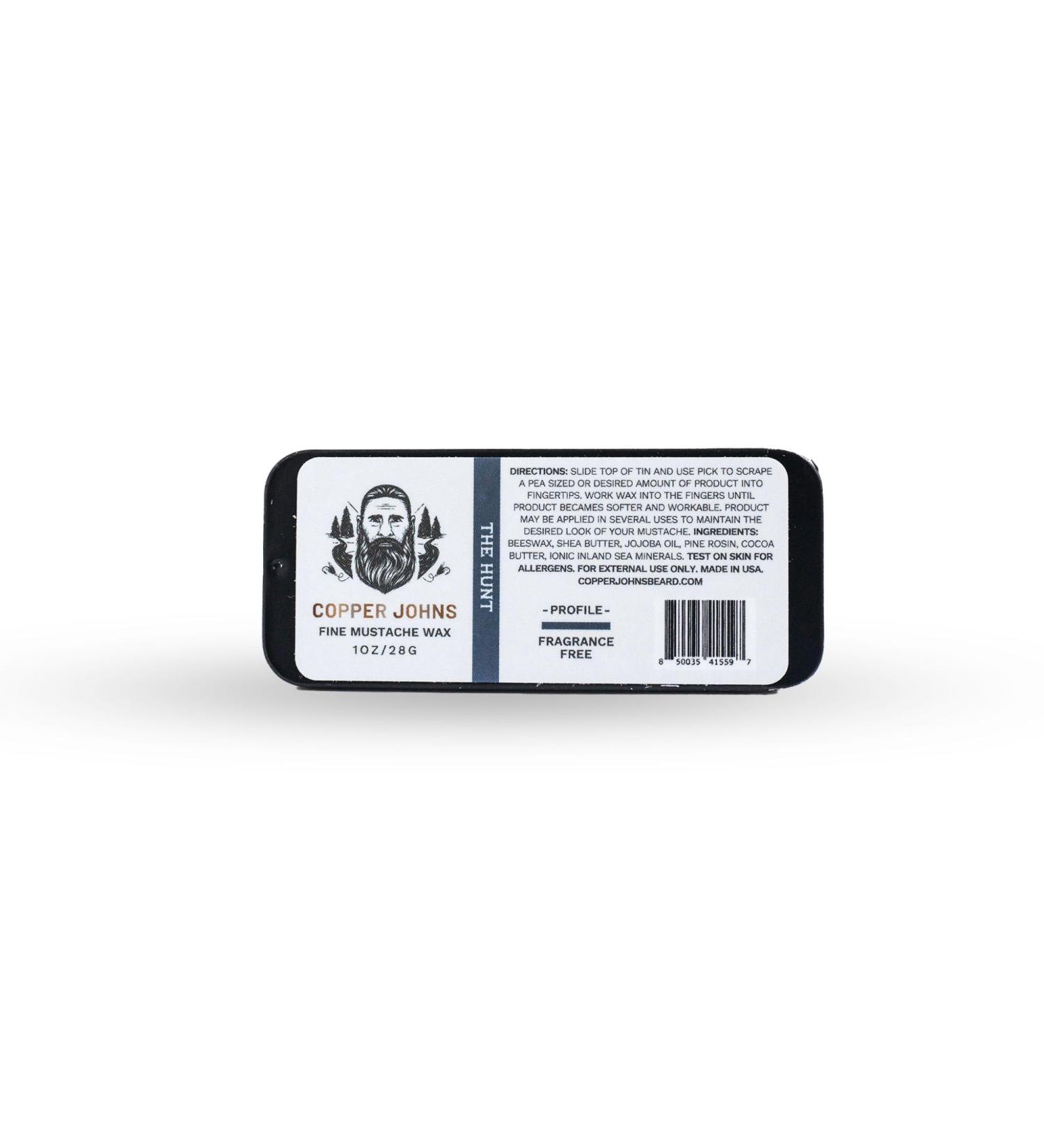 Mustache Wax | Strong Hold & All-Day Style | Beeswax Jojoba Oil & Sea Minerals | The Hunt | Ships Worldwide | 1oz - Buy Online on SooperMarket.com