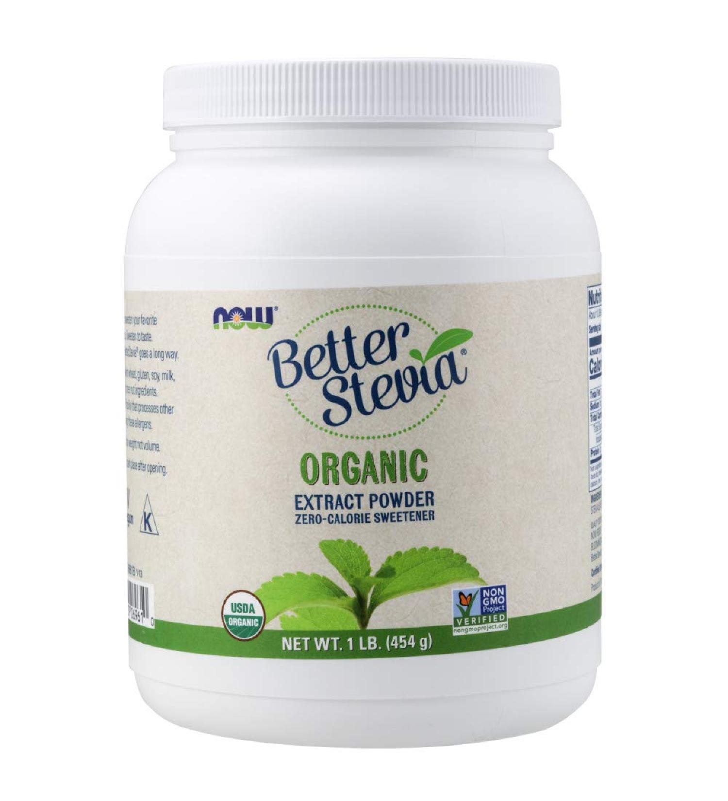 Now Foods Organic Better Stevia Extract Powder - 1 lb (454 g) - Buy Online on SooperMarket.com