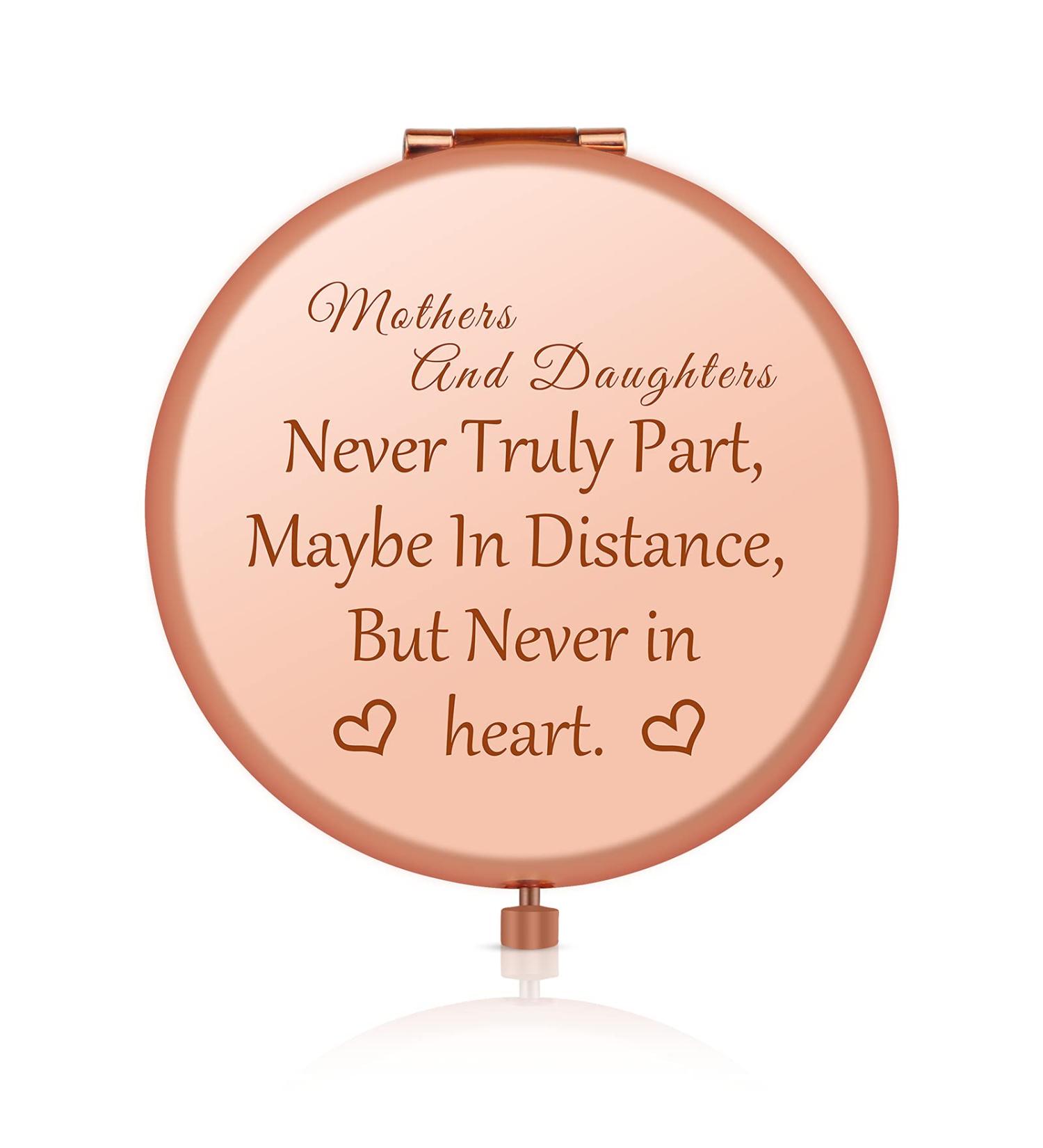 Personalized Mom Makeup Mirror Gift | Mother's Day & Birthday Present from Daughter - Jielahua Compact Pocket Mirror - Buy Online on SooperMarket.com