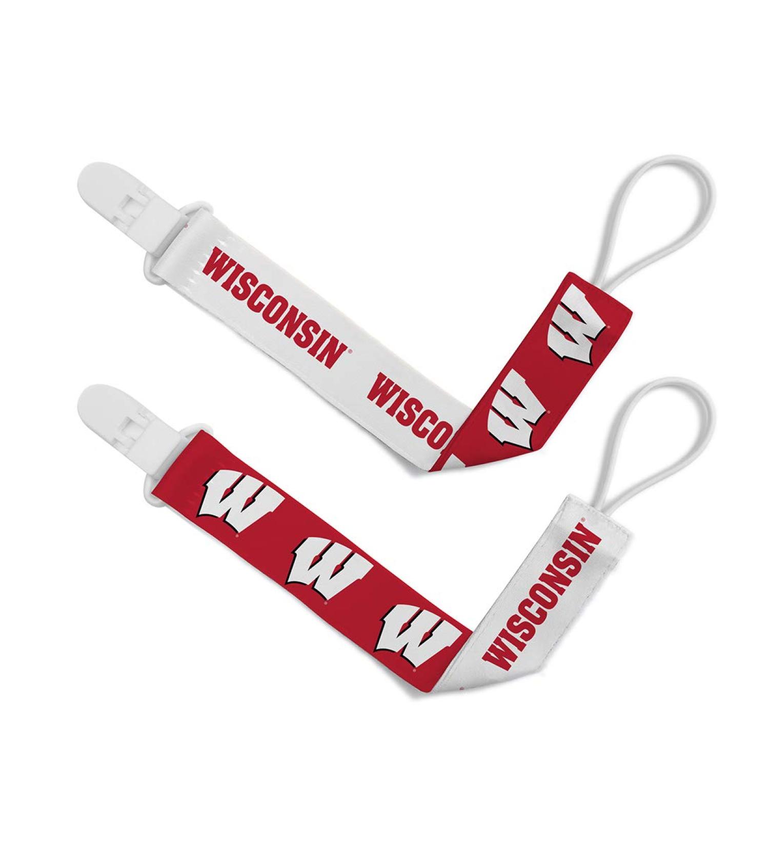 Georgia Bulldogs NCAA BabyFanatic Pacifier Clip 2-Pack | Officially Licensed Baby Apparel - Buy Online on SooperMarket.com