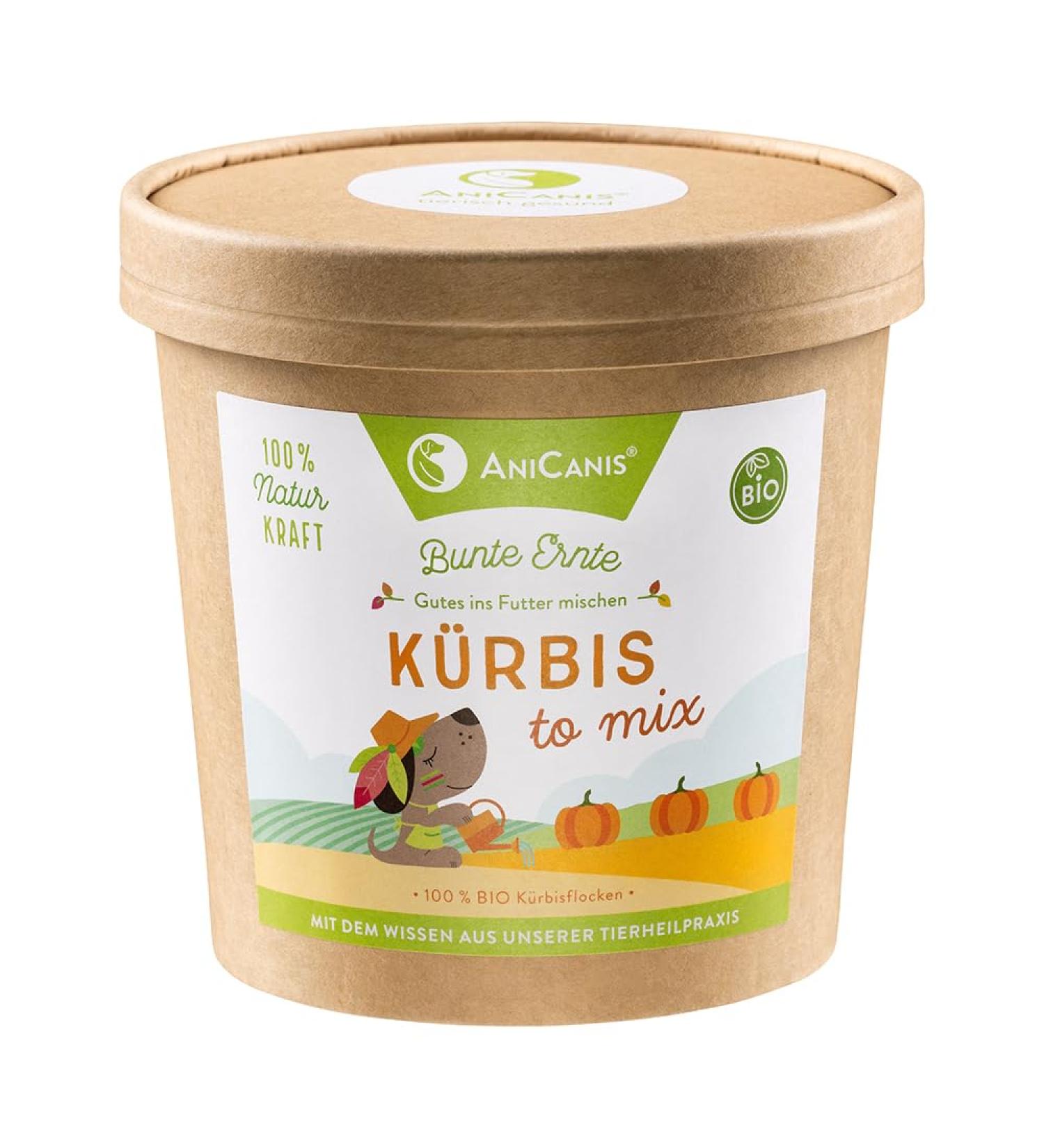 AniCanis Organic Pumpkin Flakes for Dogs | 200g Dried Vegetable Feed Additive - Healthy Dog Food Supplement - Buy Online on SooperMarket.com
