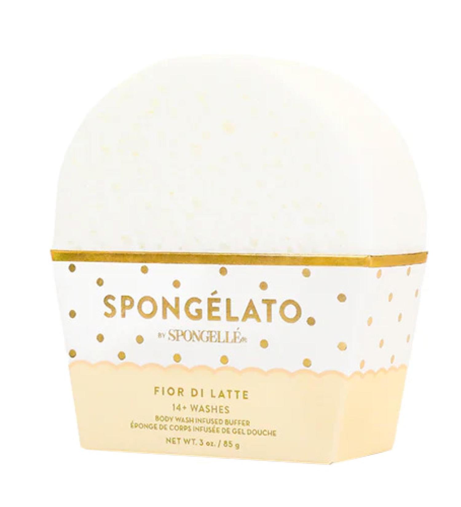Spongelato Loofah Exfoliating Body Scrubber | Infused Body Wash | 14+ Uses | Fior de Latte (Vanilla) | International Shipping - Buy Online on SooperMarket.com