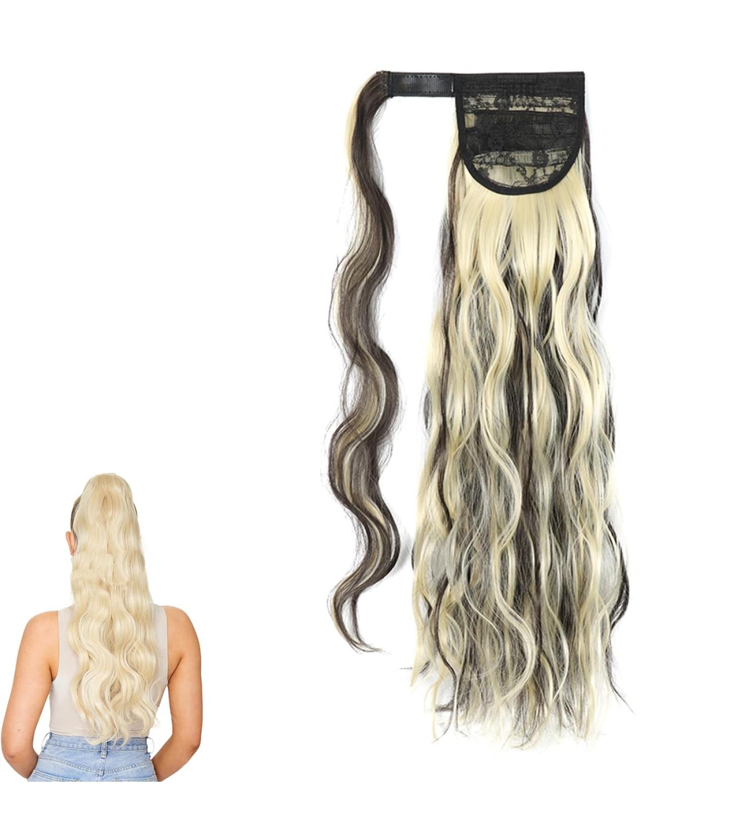 Prinfantasy Long Wavy Wrap Around Ponytail Extension - Synthetic Hair - 24 inch - Buy Online on SooperMarket.com
