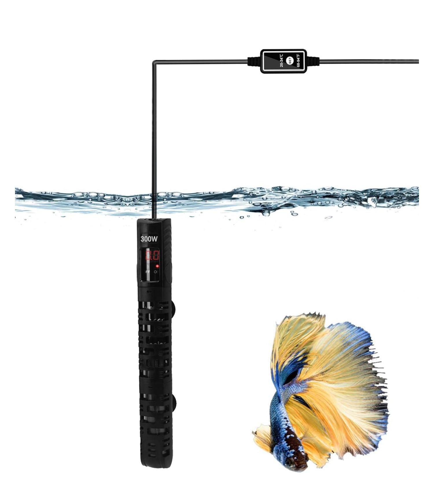 Podazz Aquarium Heater 100W - Immersion Heating for Fish & Turtles Quartz Glass Adjustable Temperature Controller - Buy Online on SooperMarket.com