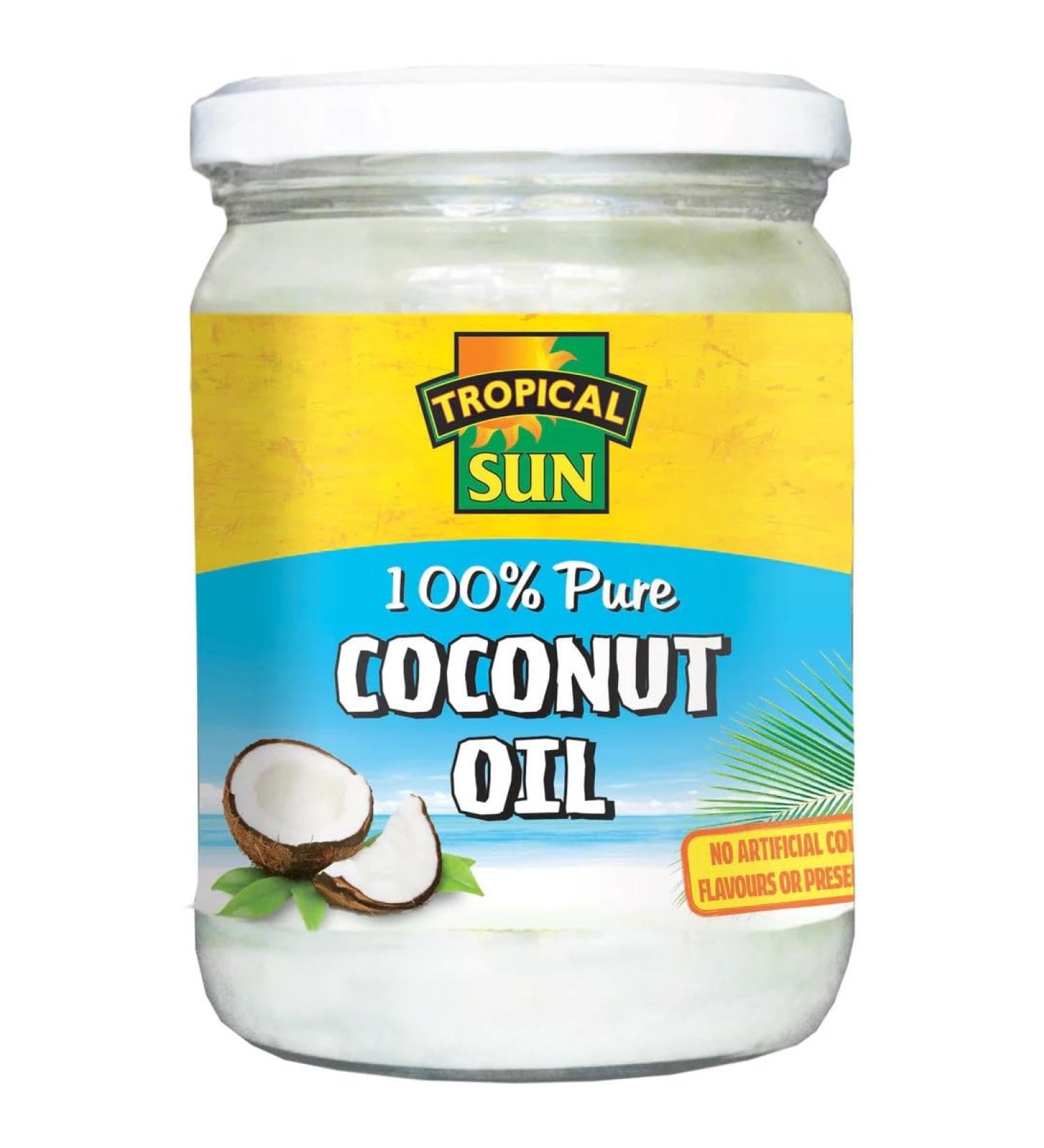 Tropical Sun Coconut Oil 100% Pure 6x480ml Coconut 2.88L (480ml x 6)