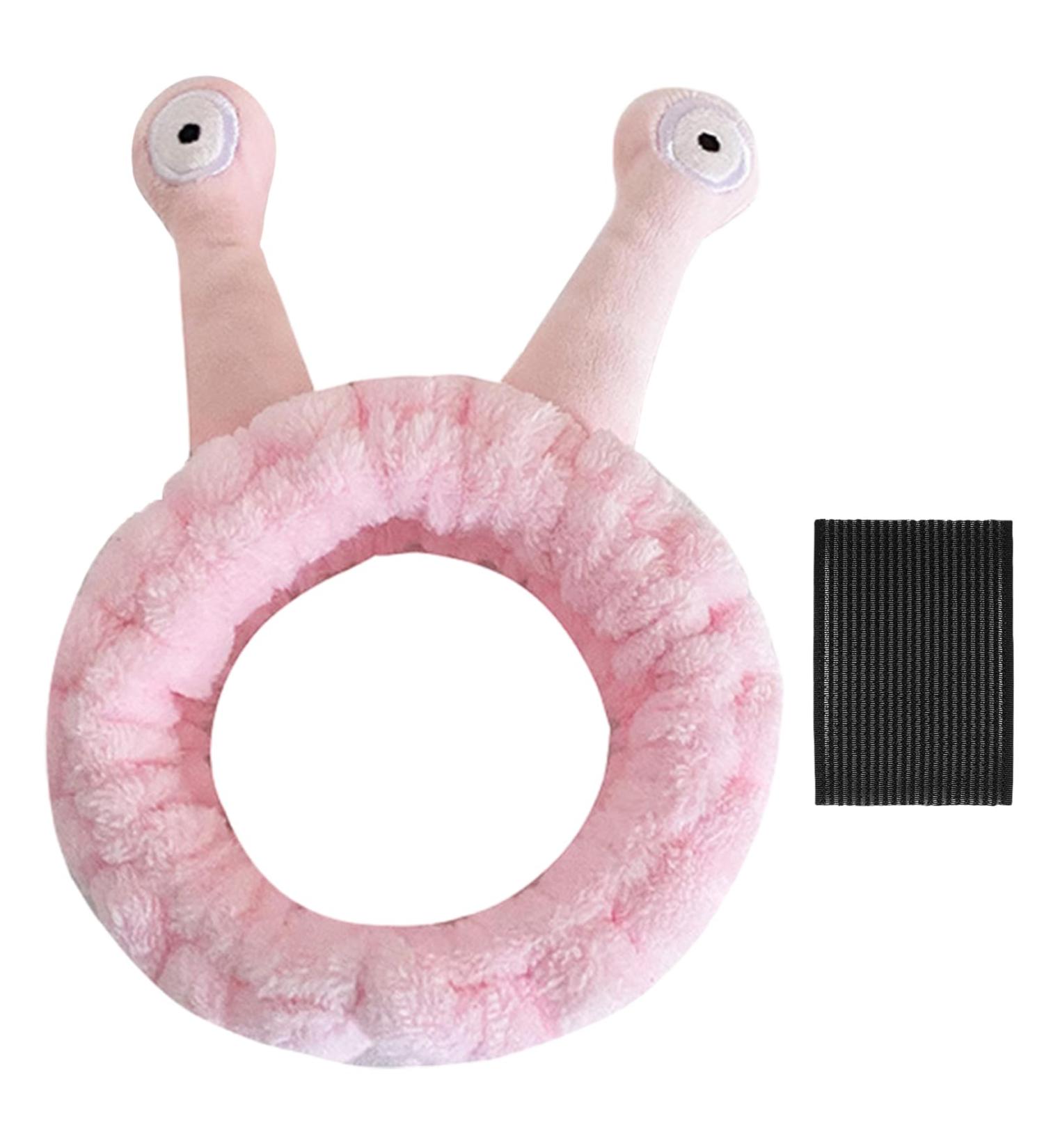 2 Pieces Spa Headband For Women Facial Makeup Head Band With Bangs hair pad Soft Head Wraps Snail Cartoon Headband Elastic Skincare Hair Band for Face Washing(Pink) - Buy Online on SooperMarket.com