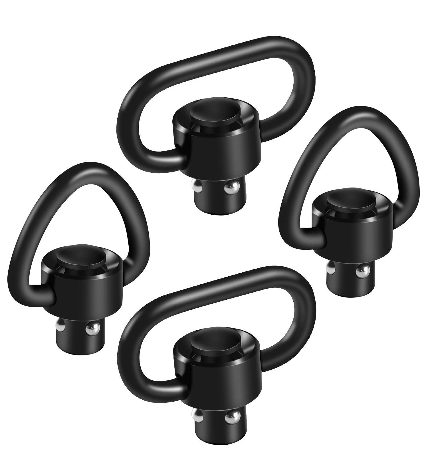 Bengor 4 Pack QD Sling Swivels 1.25 Loop + D-Loop Set - Quick Disconnect Push Button for Two Point Sling Mount - Buy Online on SooperMarket.com