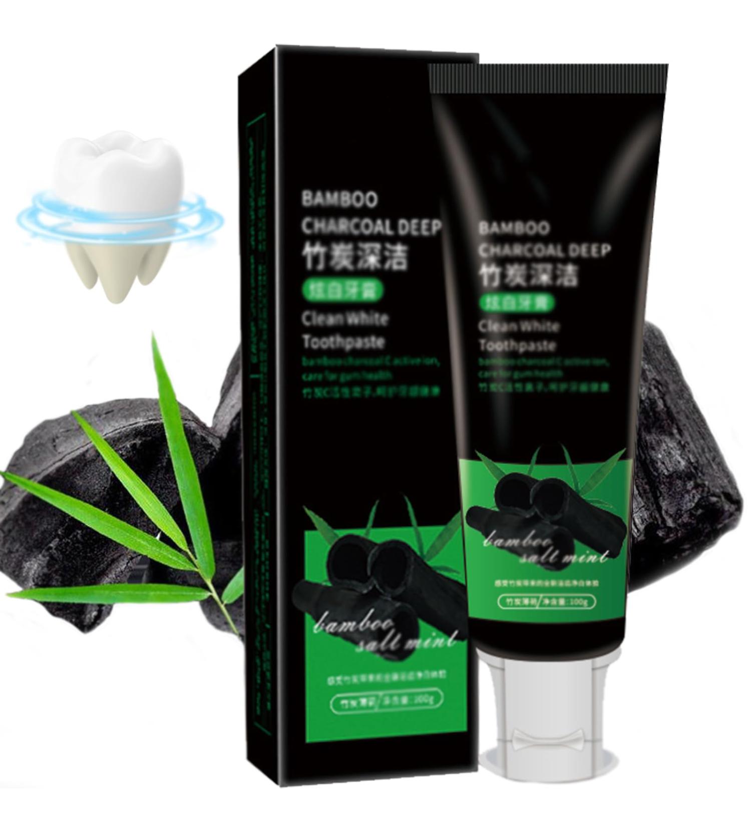 Bamboo Charcoal Deep Clean Toothpaste 100g | Activated Carbon Teeth Whiteners | Stain Remover & Fresh Breath | Buy Internationally - Buy Online on SooperMarket.com
