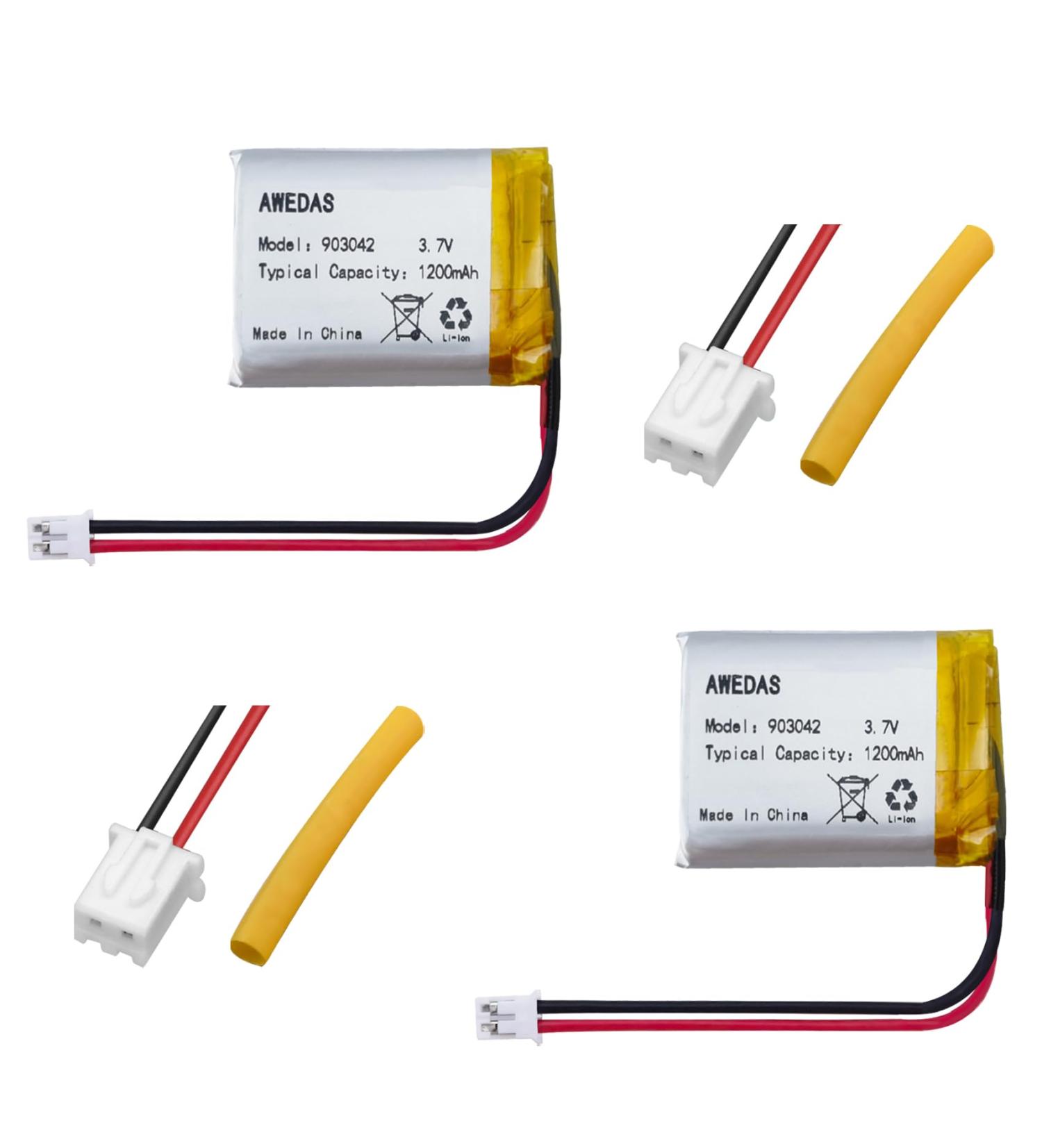 903042 Rechargeable Lipo Battery - Compatible Replacement for Multiple Devices | PH 2.54 JST Connector & Tool Included - Buy Online on SooperMarket.com