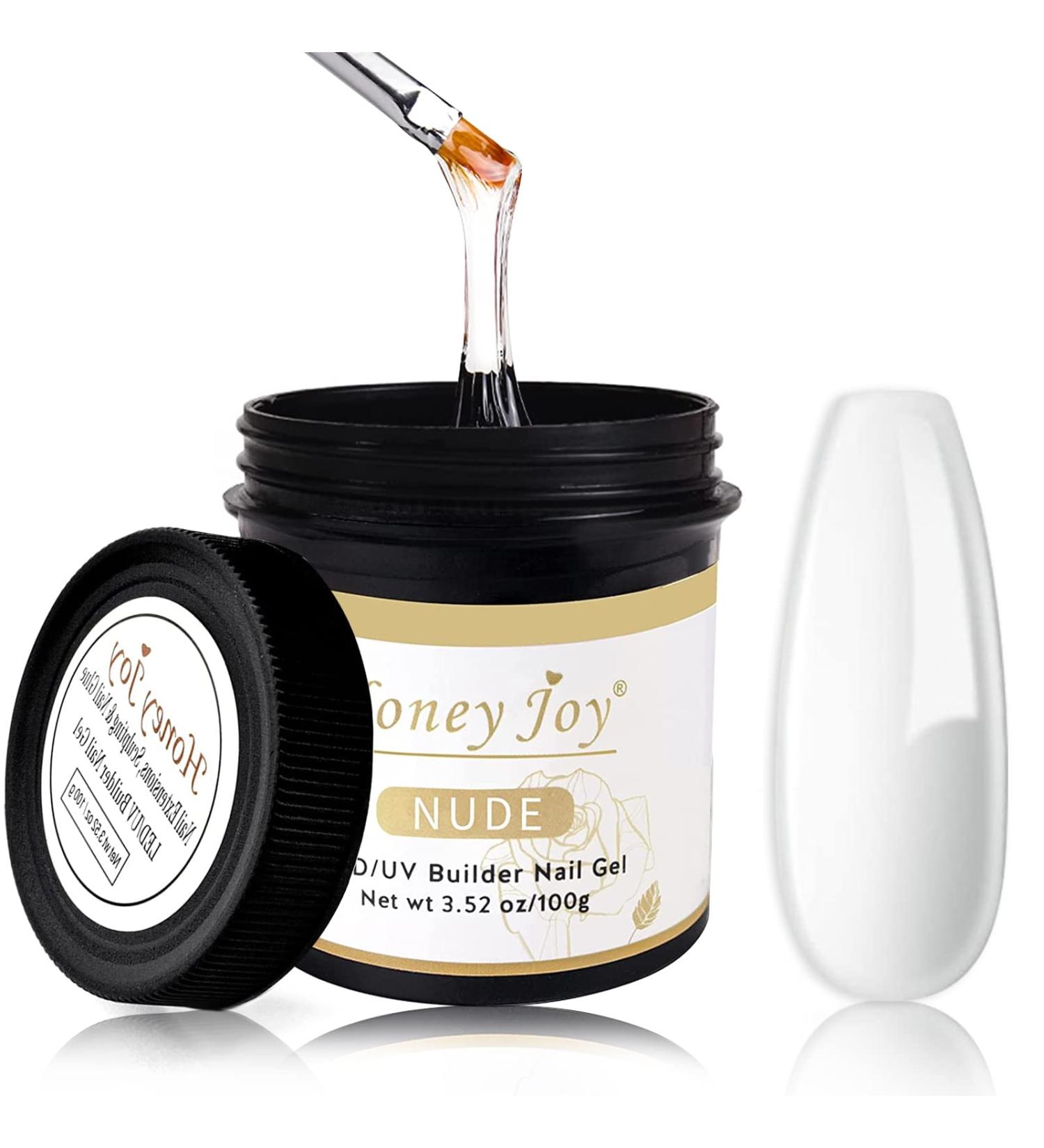 Honey Joy Clear Builder Nail Gel 100g/3.5oz | Sculpting & Nail Extensions Gel | LED/UV Builder Gel for Nail Art | HJ-GEL005-Clear - Buy Online on SooperMarket.com