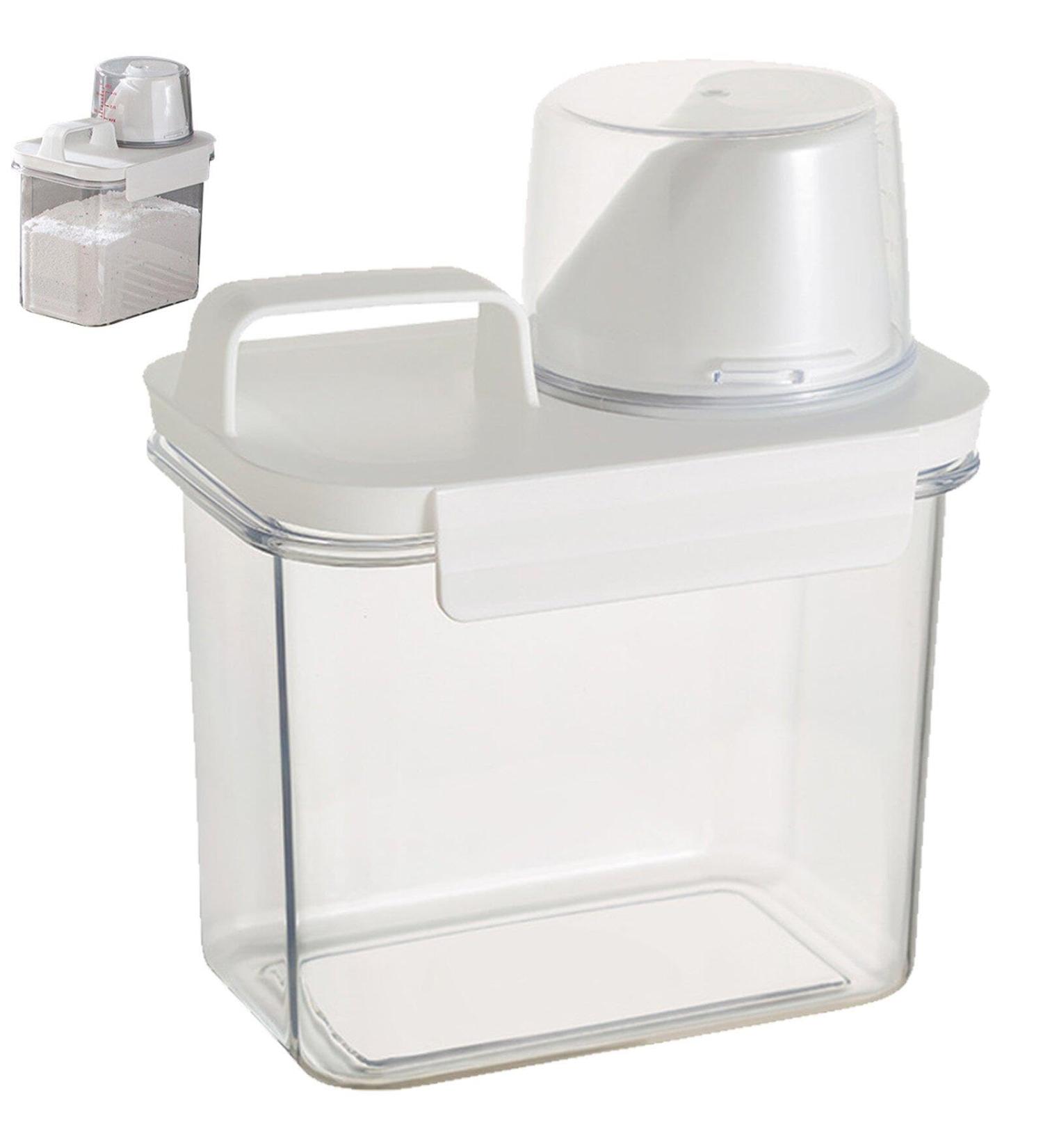 1100ml Laundry Detergent Dispenser Large Capacity Liquid Detergent Dispenser with Measuring Cup Washing Powder Container - Buy Online on SooperMarket.com