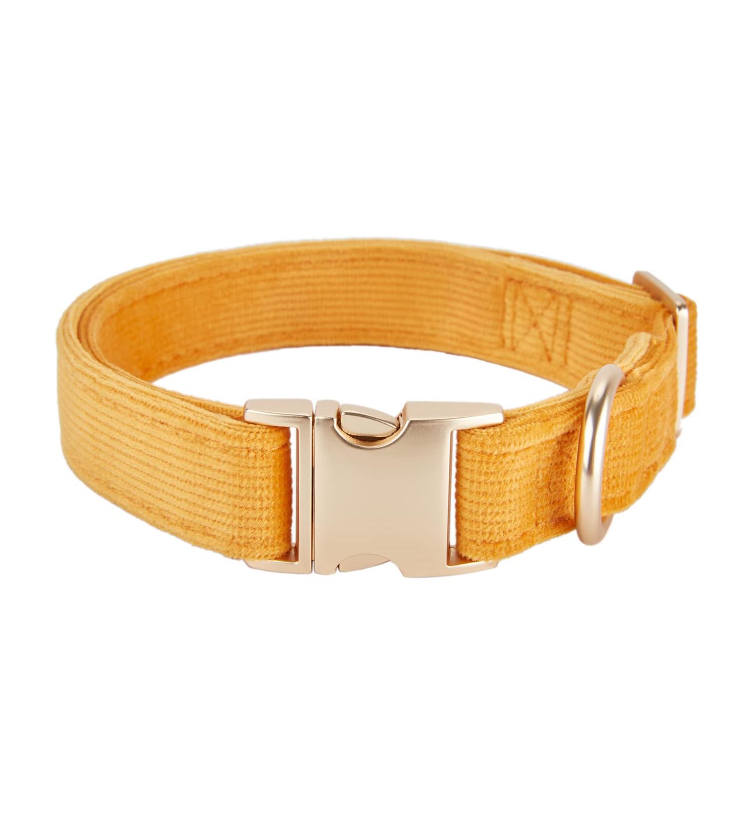 YUDOTE Ultra-Soft Natural Cotton Dog Collar for Large Dogs with Sensitive Skin - Orange L (1 Pack) - Buy Online on SooperMarket.com