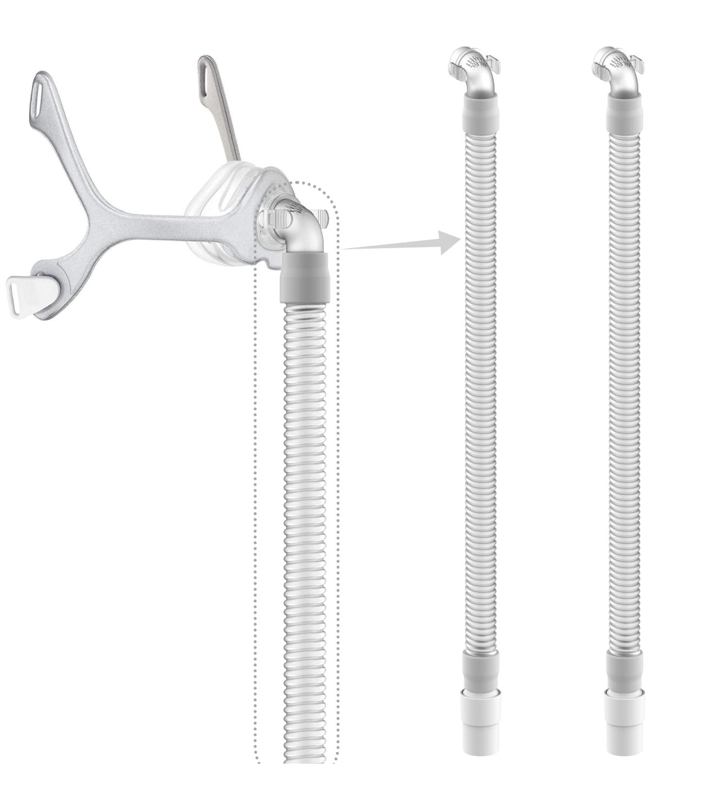 2 Packs Respironics Wisp Replacement Tube Assembly - Short Tube, Elbow, Swivel - Medihealer CPAP Supplies - Buy Online on SooperMarket.com