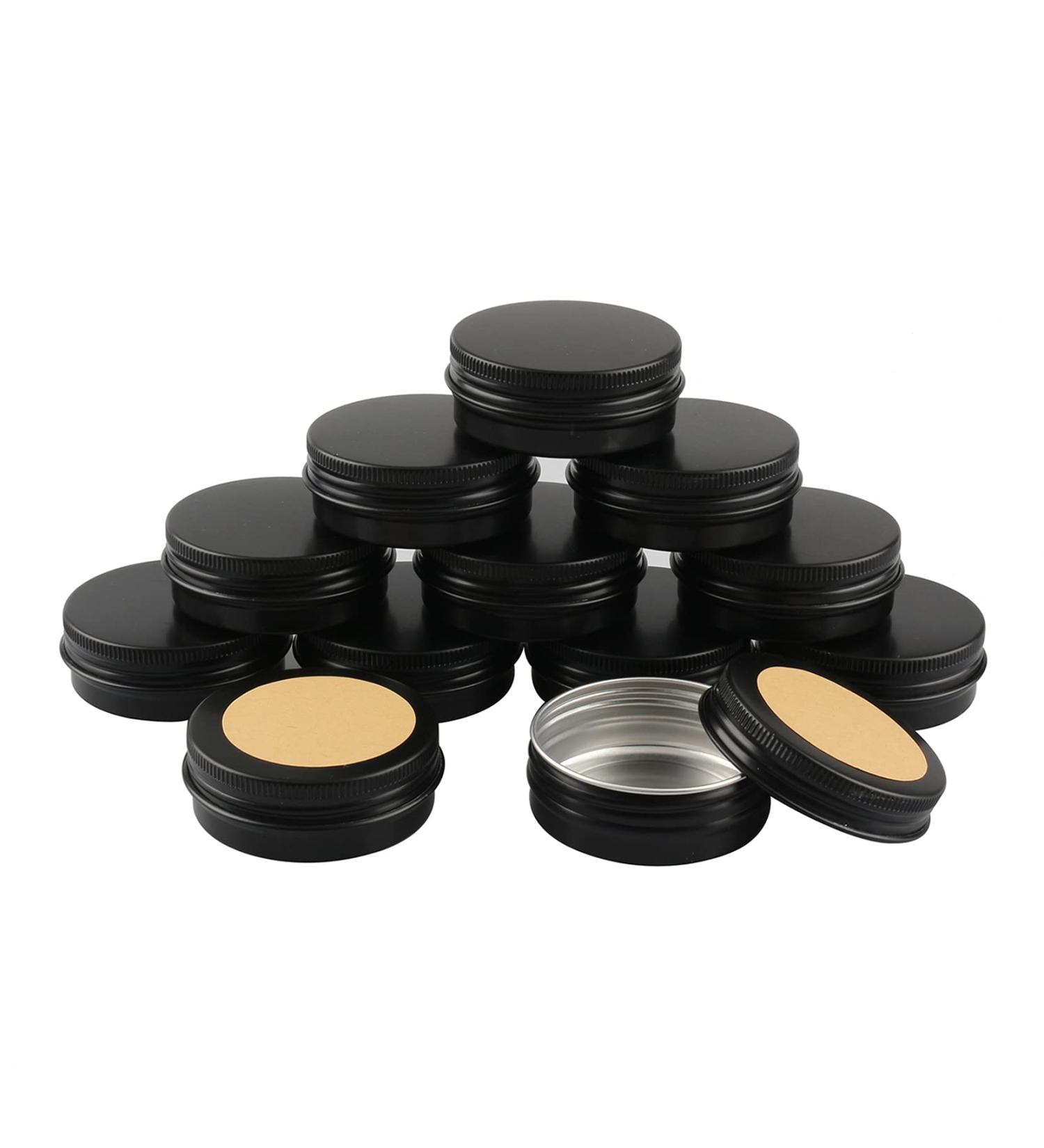 Buy Basic Packing: 24pcs 30ml Matt Black Aluminum Jars with Screw Caps - Perfect for Creams & Candles | International Shipping Available - Buy Online on SooperMarket.com