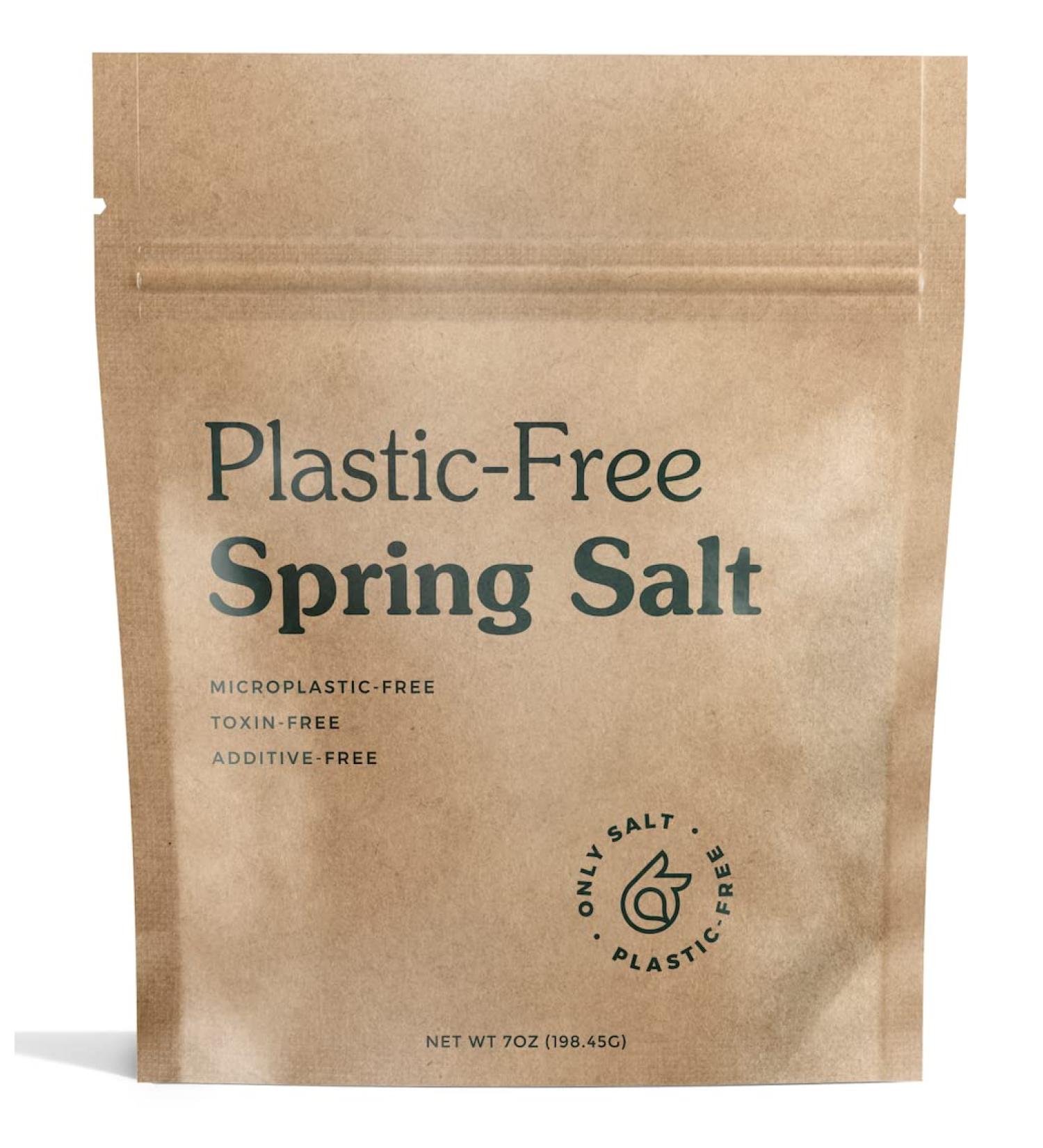 Organic Coarse Grain Mountain Spring Salt - 7oz Pouch for Grinder Refill and Pinching | Toxin-Free - Buy Online on SooperMarket.com