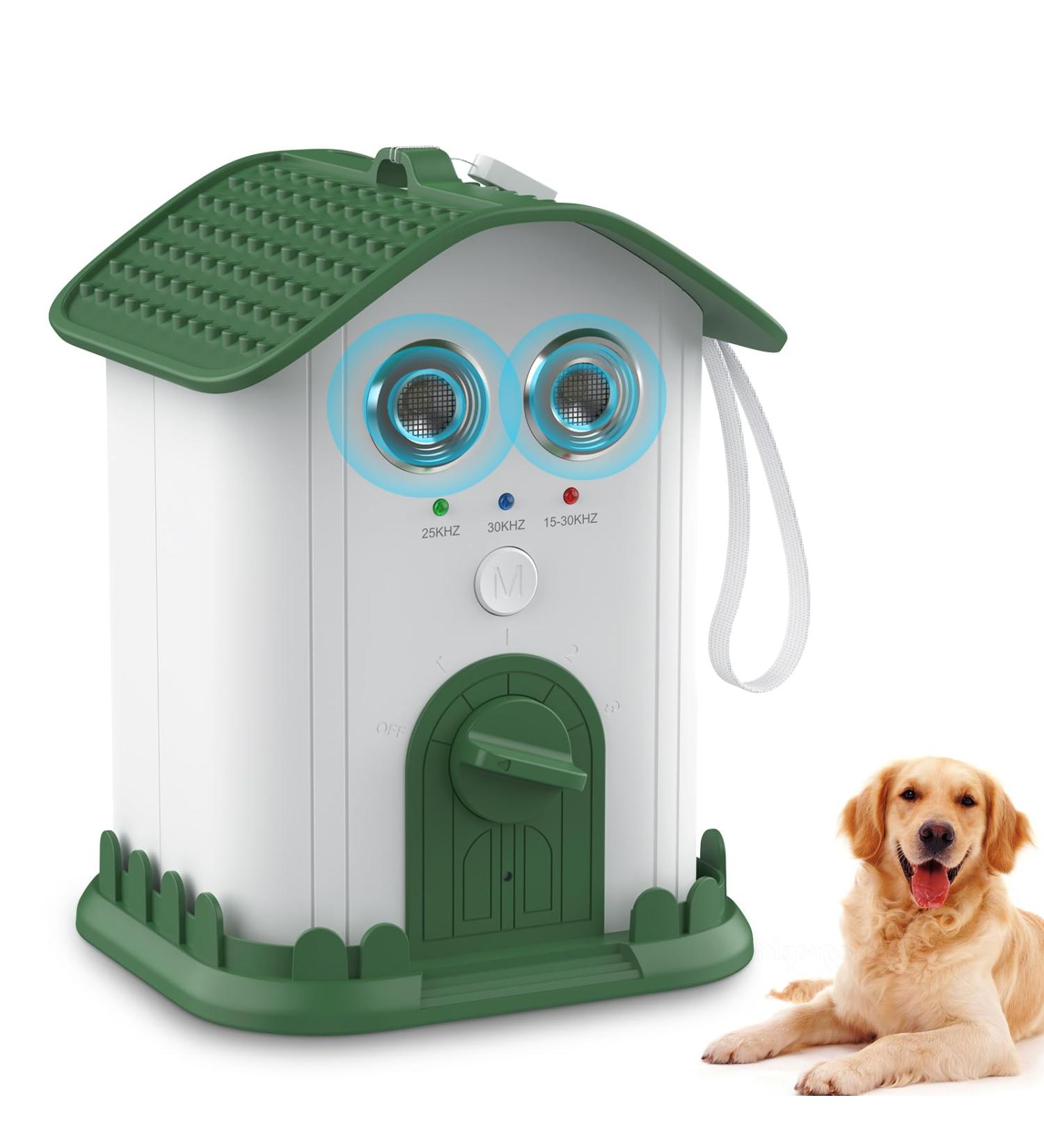 Jewyow Anti-Bell Device - 50ft Ultrasound Dog Repeller for Outdoor Use | 3 Frequencies & LED Display | Dog Bark Deterrent for Medium & Small Dogs | Ideal 9V Battery Powered Solution - Buy Online on SooperMarket.com