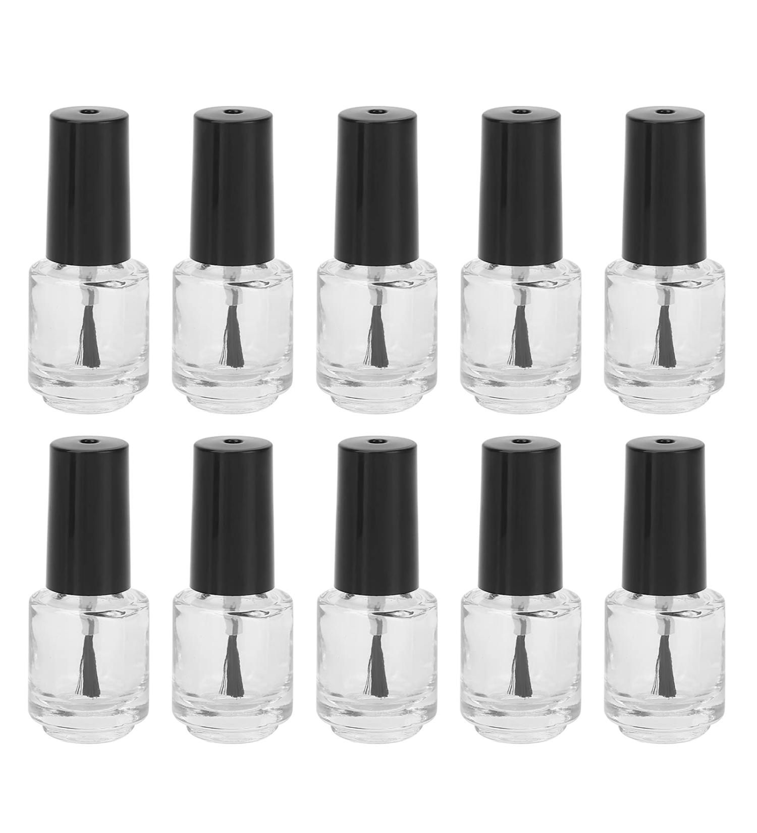Nail Polish Glass Bottle Has a Brush Cap Convenient To Use Steel Mixing Ball Nail Polish Bottle with Funnel for Home for Travel for Life for Work - Buy Online on SooperMarket.com