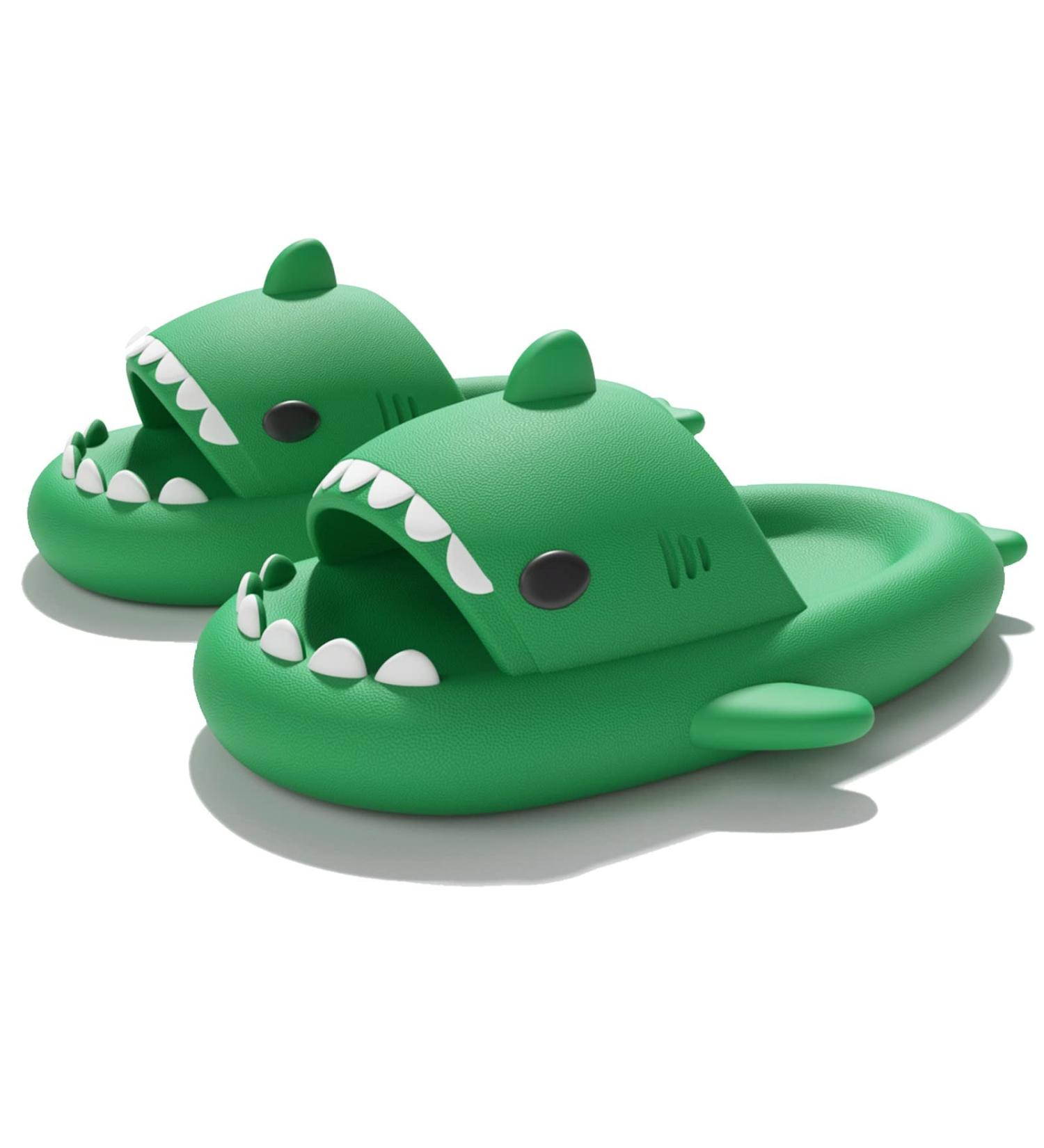 Sistke Hai Shark Slides for Kids - Cute Summer Flip-Flops & Sandals for Boys & Girls - Beach & Bathing Slippers 28/29 EU Green - Buy Online on SooperMarket.com