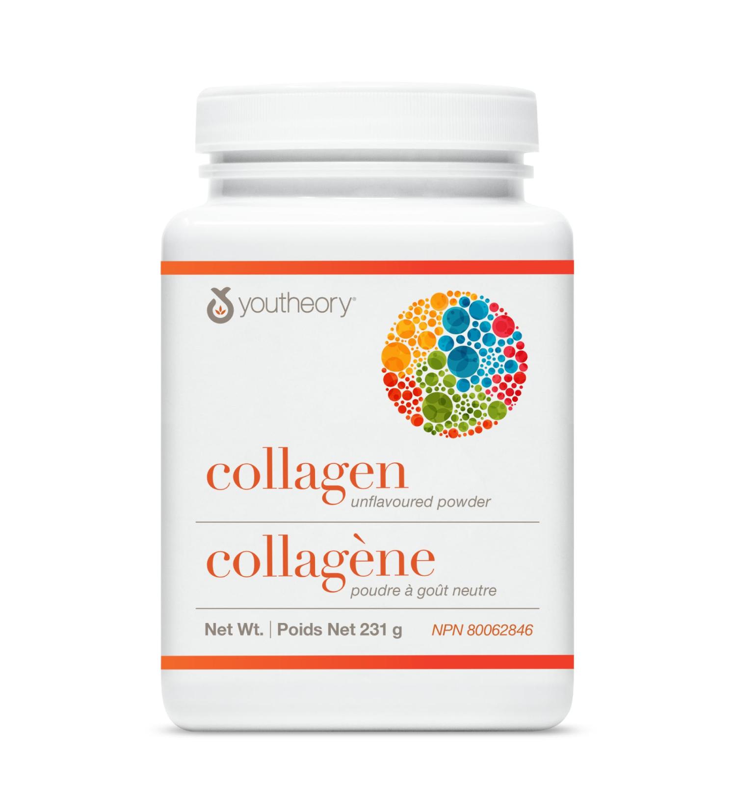 Youtheory Collagen Powder with Vitamin C and Biotin Hydrolyzed Formula for Optimal Absorption Skin Hair Nails and Joint Support Unflavoured 231 g - Buy Online on SooperMarket.com
