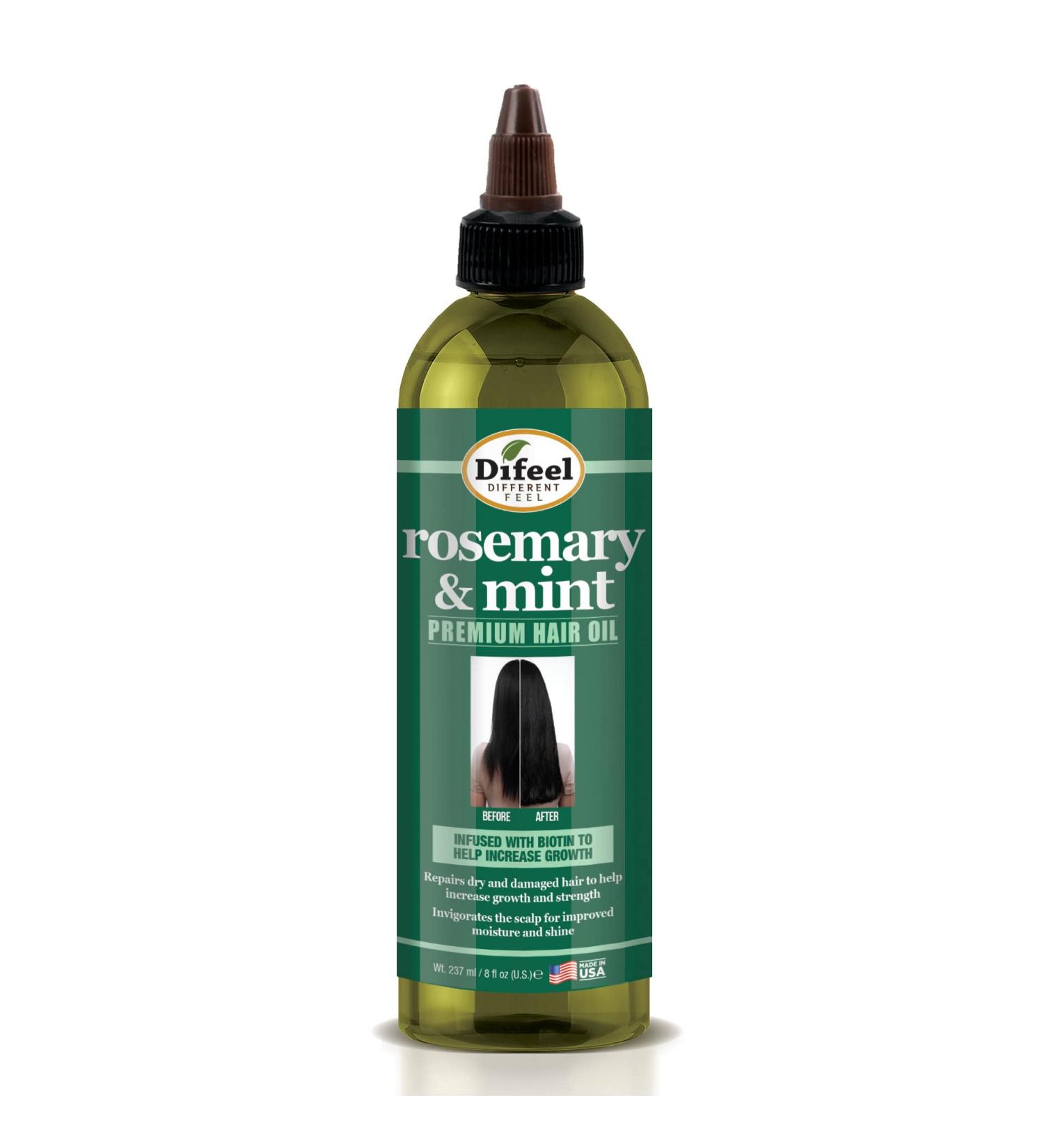 Difeel Rosemary and Mint Premium Hair Oil with Biotin 8 oz. - Natural Hair Growth Treatment - Buy Online on SooperMarket.com