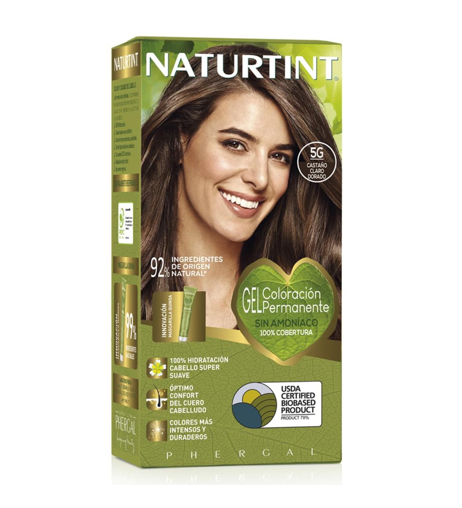 Natureint Ammonia-Free Hair Color 5G | Light Golden Chestnut | 170ml | High Natural Ingredients | International Shipping - Buy Online on SooperMarket.com