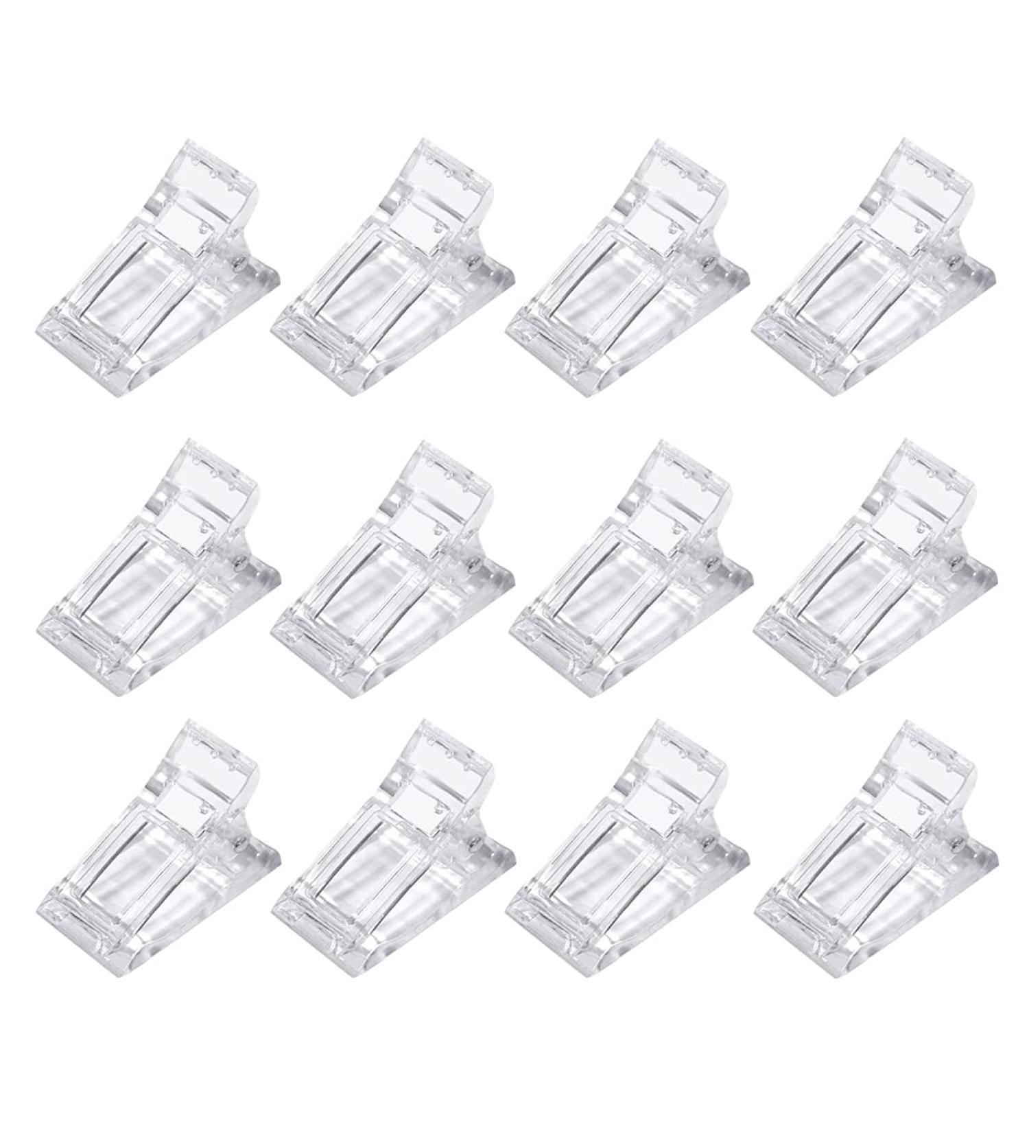 Baqi 12pcs Poly Gel Nail Tip Clips - Quick Building UV LED Clamping & DIY Nail Art Tool for Women & Girls - Buy Online on SooperMarket.com