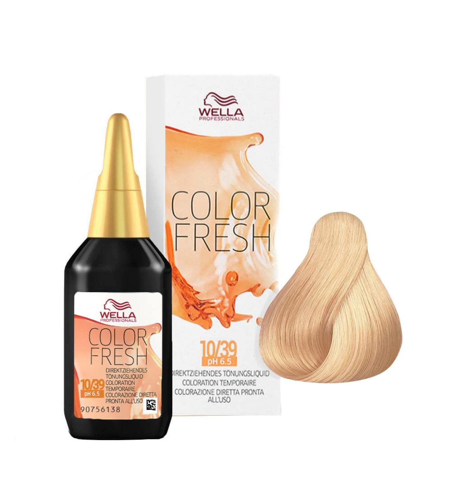 Wella Professionals Color Fresh Glanz-T nung 10/39 bright light Blond Gold-Cendre 75 ml 10/39 Hell-Lichtblond Gold-Cendr 1 piece (1 Pack)