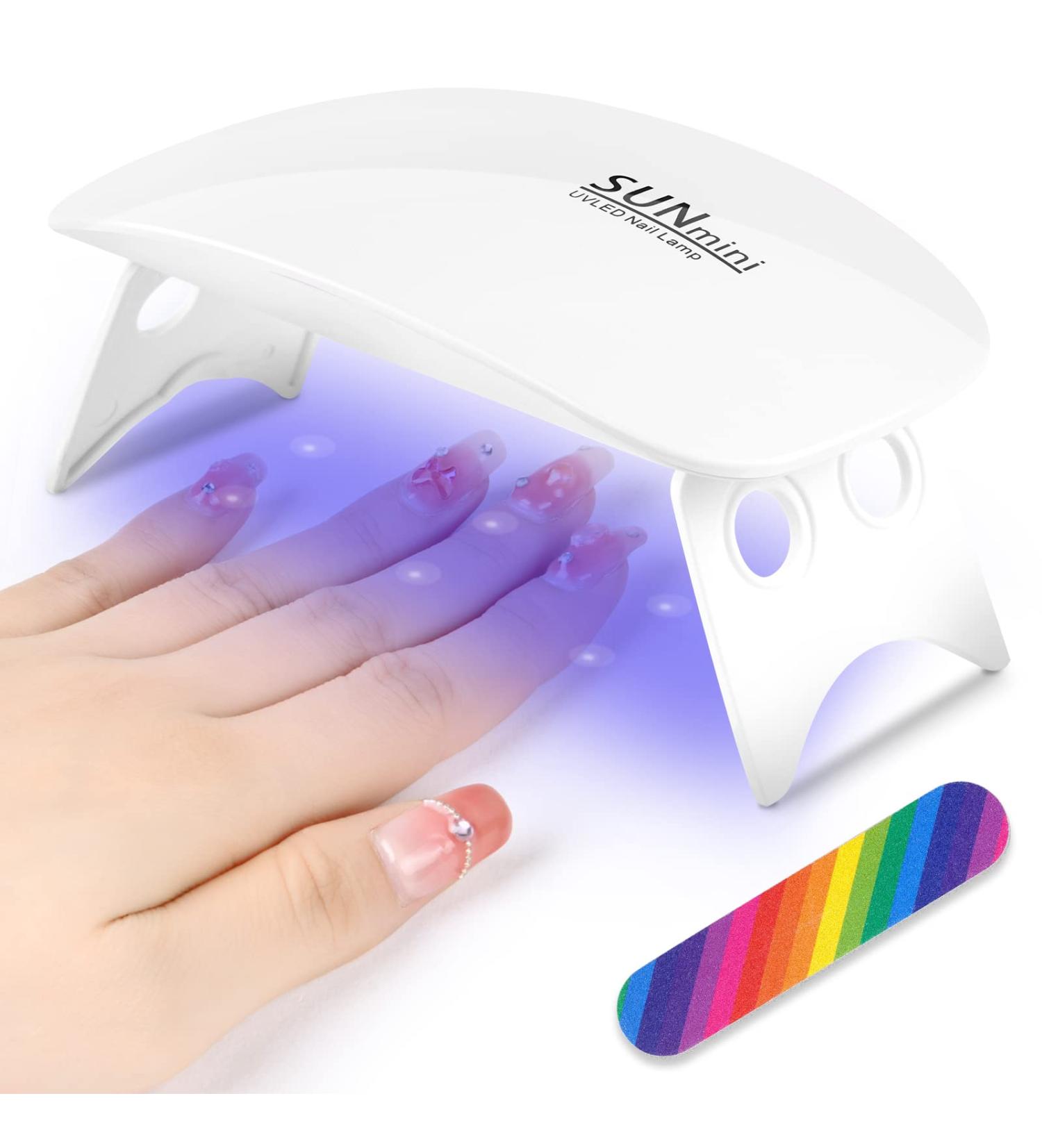 URAQT Mini Gel Nail Lamp - Portable 6W UV LED Nail Dryer with USB, Professional Nail Art Tool for Gel Polish - Perfect Gift for Thanksgiving & Christmas - Buy Online on SooperMarket.com