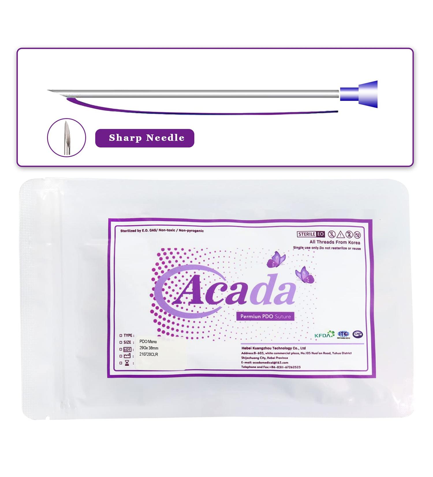 Acada PDO Thread Lift | 20Pcs 29G*38MM Mono Smooth Threads for Face & Body - Buy Online on SooperMarket.com