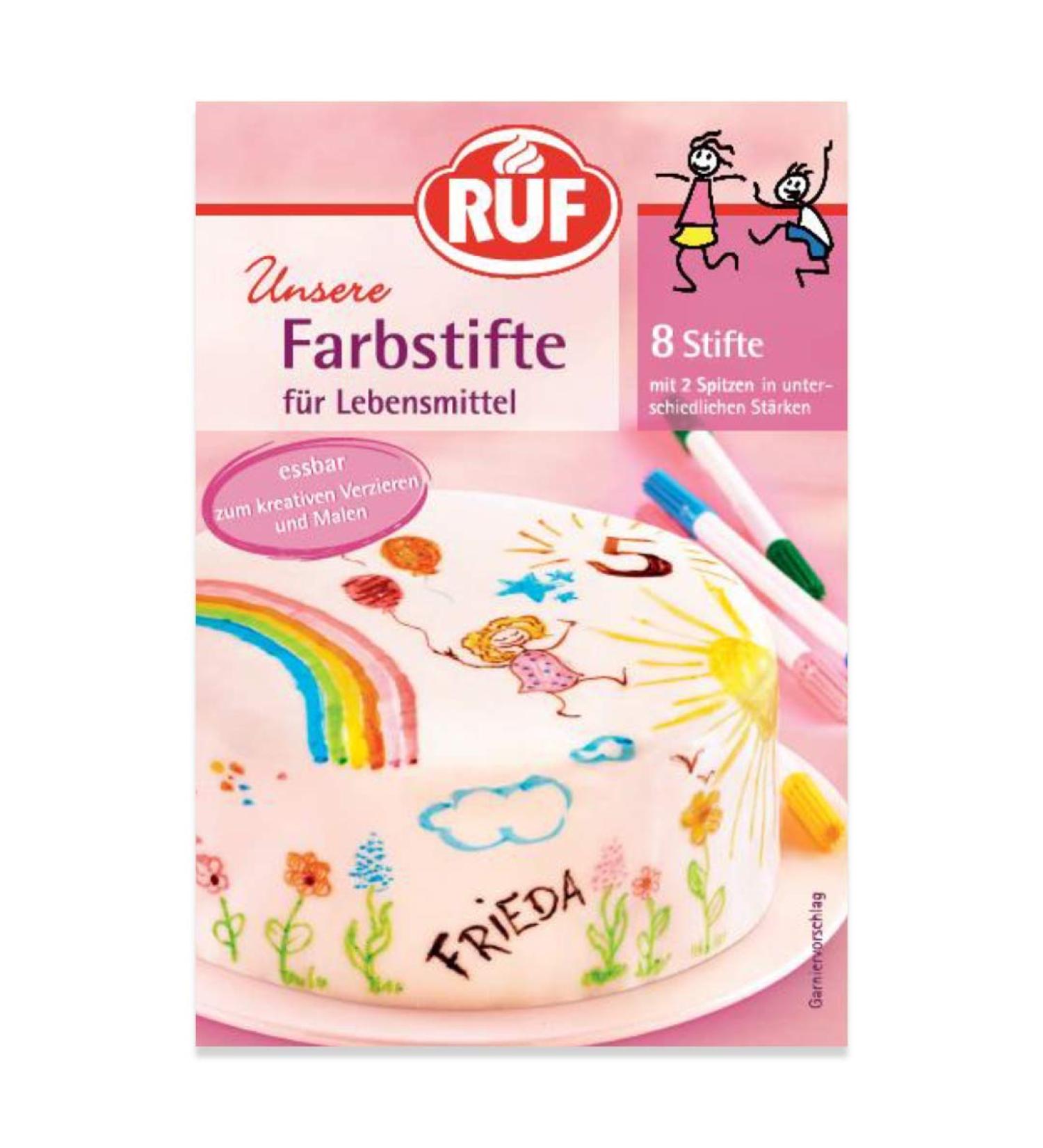 Ruf Food Color Pens - 8 Food-Safe Color Pencils for Fondant & Sugar Art | International Shipping Available - Buy Online on SooperMarket.com
